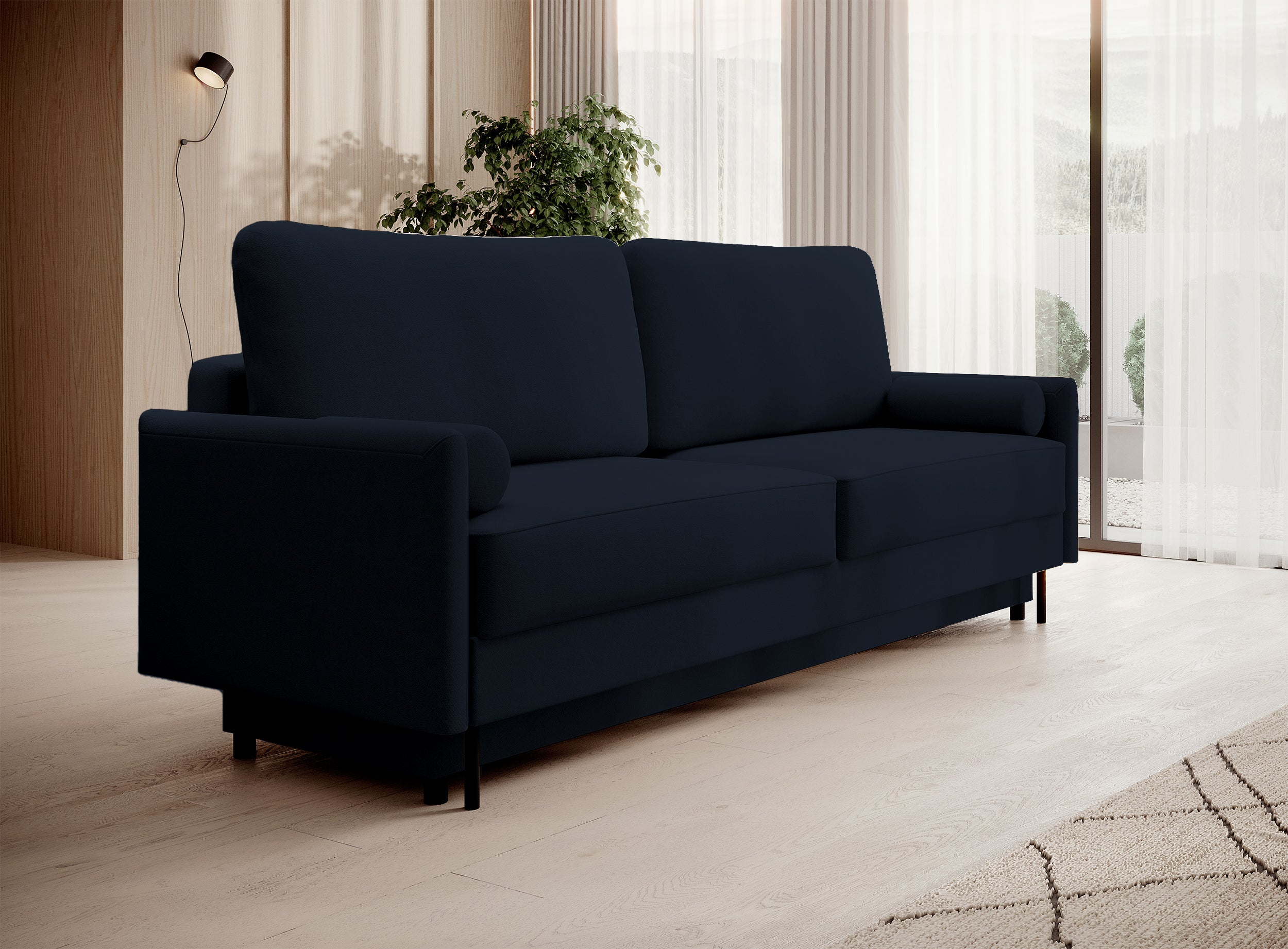 selsey-tomonde-3-sitzer-sofa-mit-schlaffunktion-und-stauraum-marineblauer-samtve image 2
