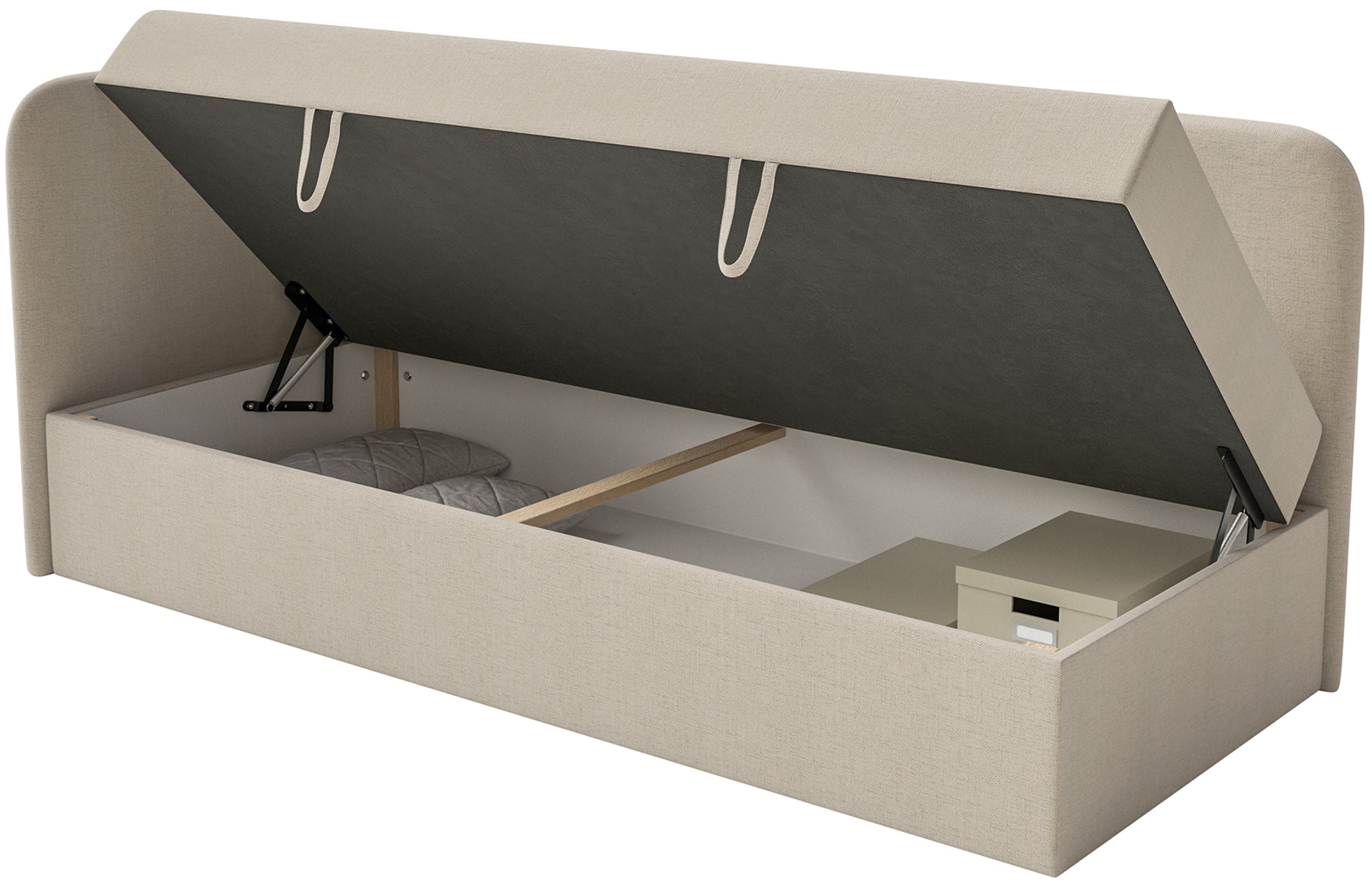 selsey-calmmo-jugendbett-90x200-cm-links-mit-stauraum-hellbeige-chenille-wassera image 7