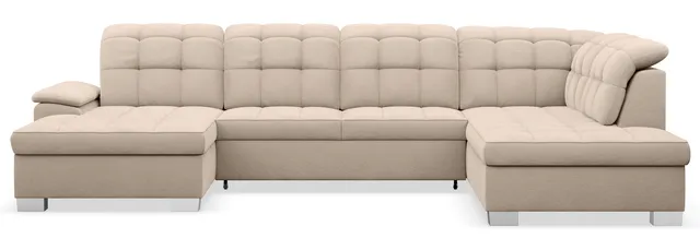 selsey-jamaal-ecksofa-u-f-rmig-links-mit-schlaffunktion-und-stauraum-beige-samtv image 1