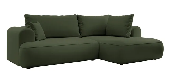 selsey-ovo-ecksofa-mit-schlaffunktion-rechts-oliv-samt-l-form image 1