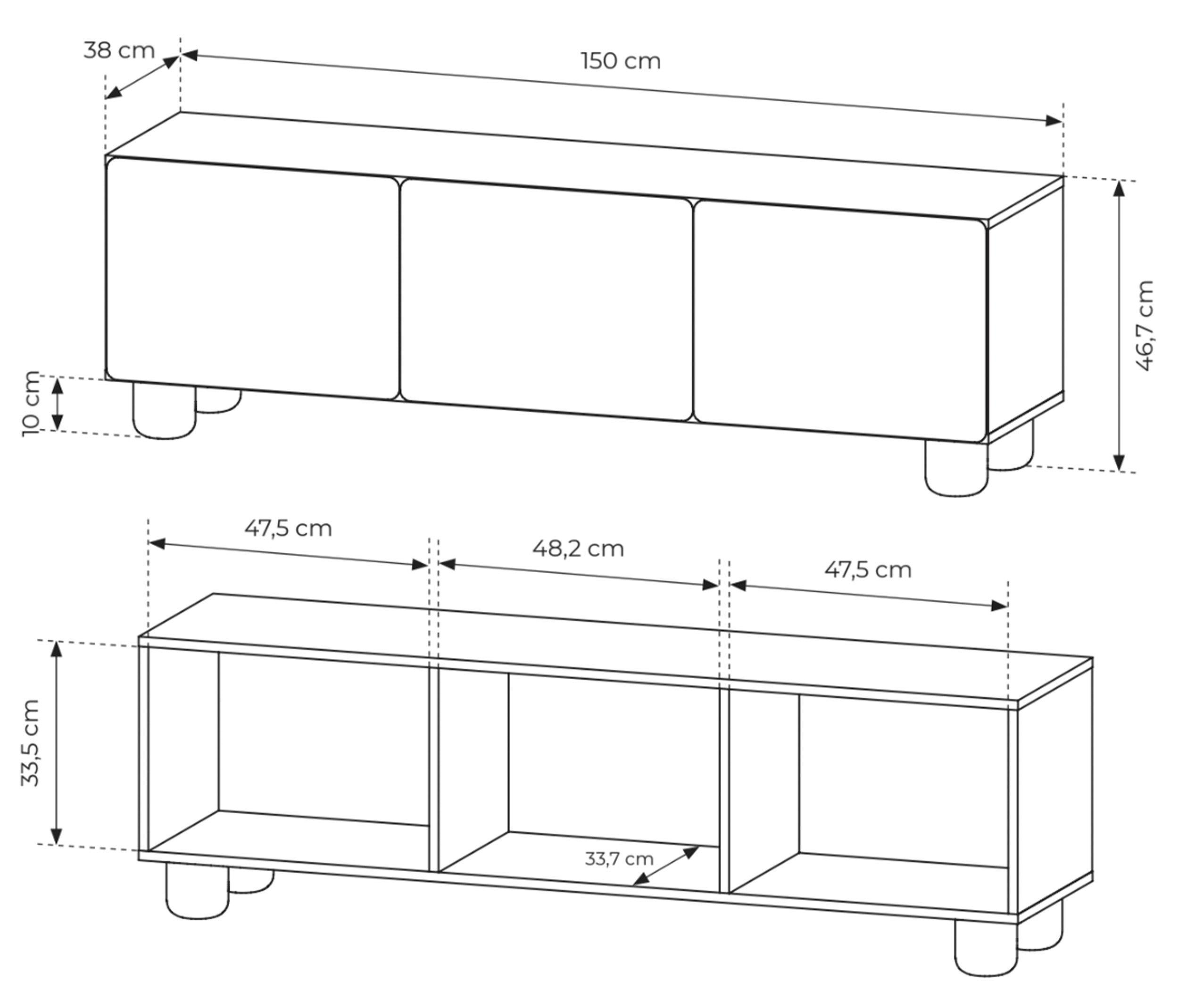 selsey-lomo-tv-schrank-150-cm-mit-3-klappen-vicenza-eiche image 7