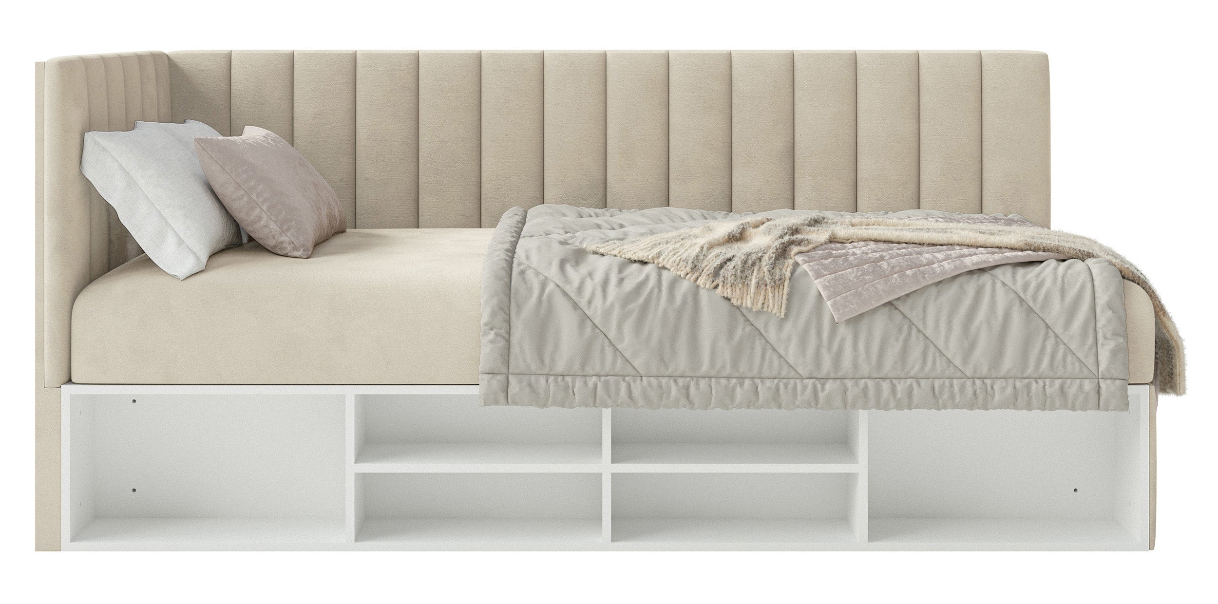 selsey-ventrio-jugendbett-90x200-cm-linksseitig-mit-stauraum-hellbeiger-velours image 5