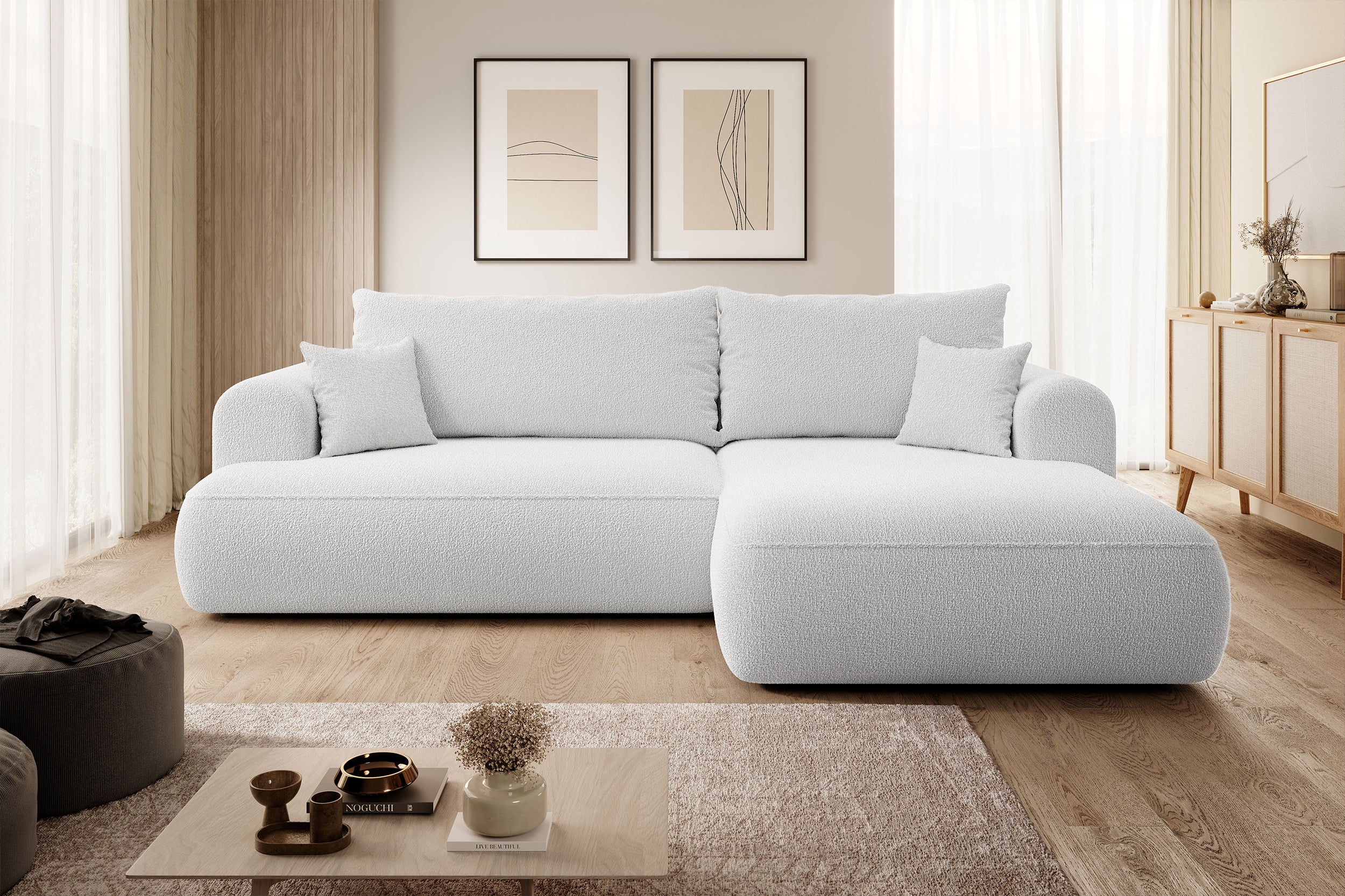 selsey-ovo-ecksofa-l-form-mit-schlaffunktion-rechts-grau-boucl-mit-stauraum image 5