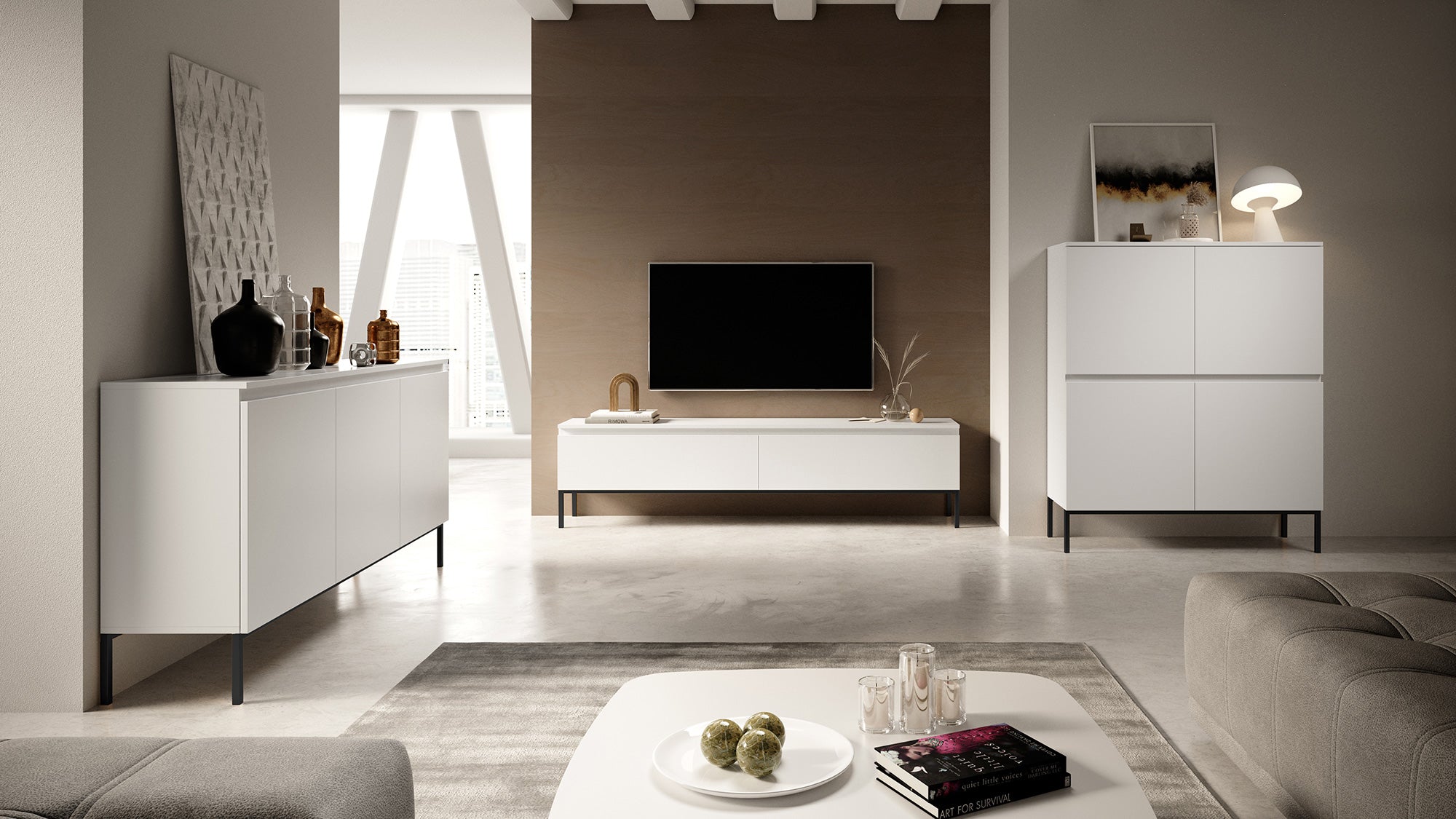 selsey-bemmi-tv-schrank-175-cm-wei-mit-schwarzen-beinen image 2