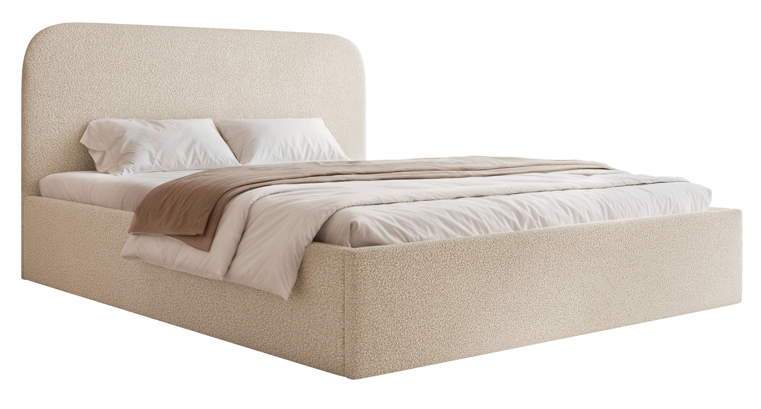 selsey-sonvivo-polsterbett-180x200-cm-mit-bettkasten-hellbeige-boucl-metallrahme image 1