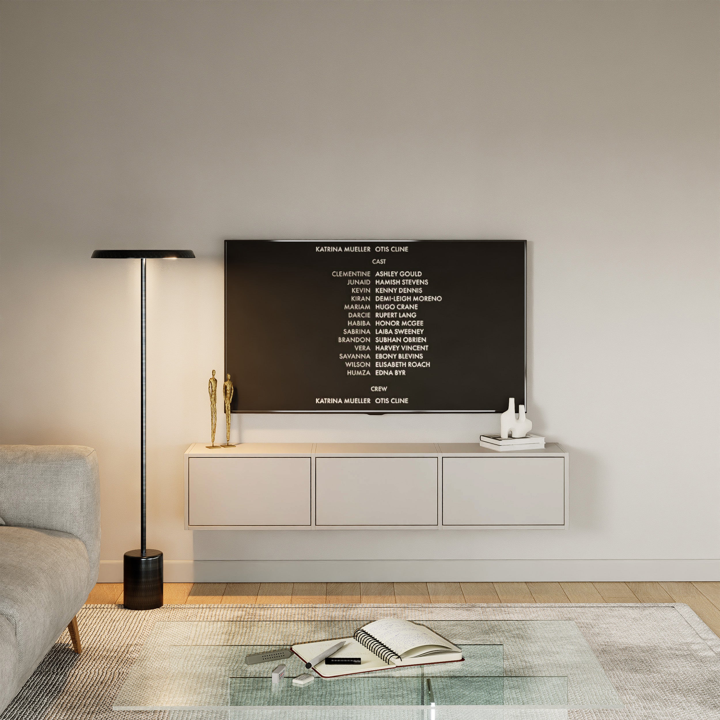 selsey-framme-h-ngender-tv-schrank-150-cm-kaschmir-mit-drei-klappen image 3