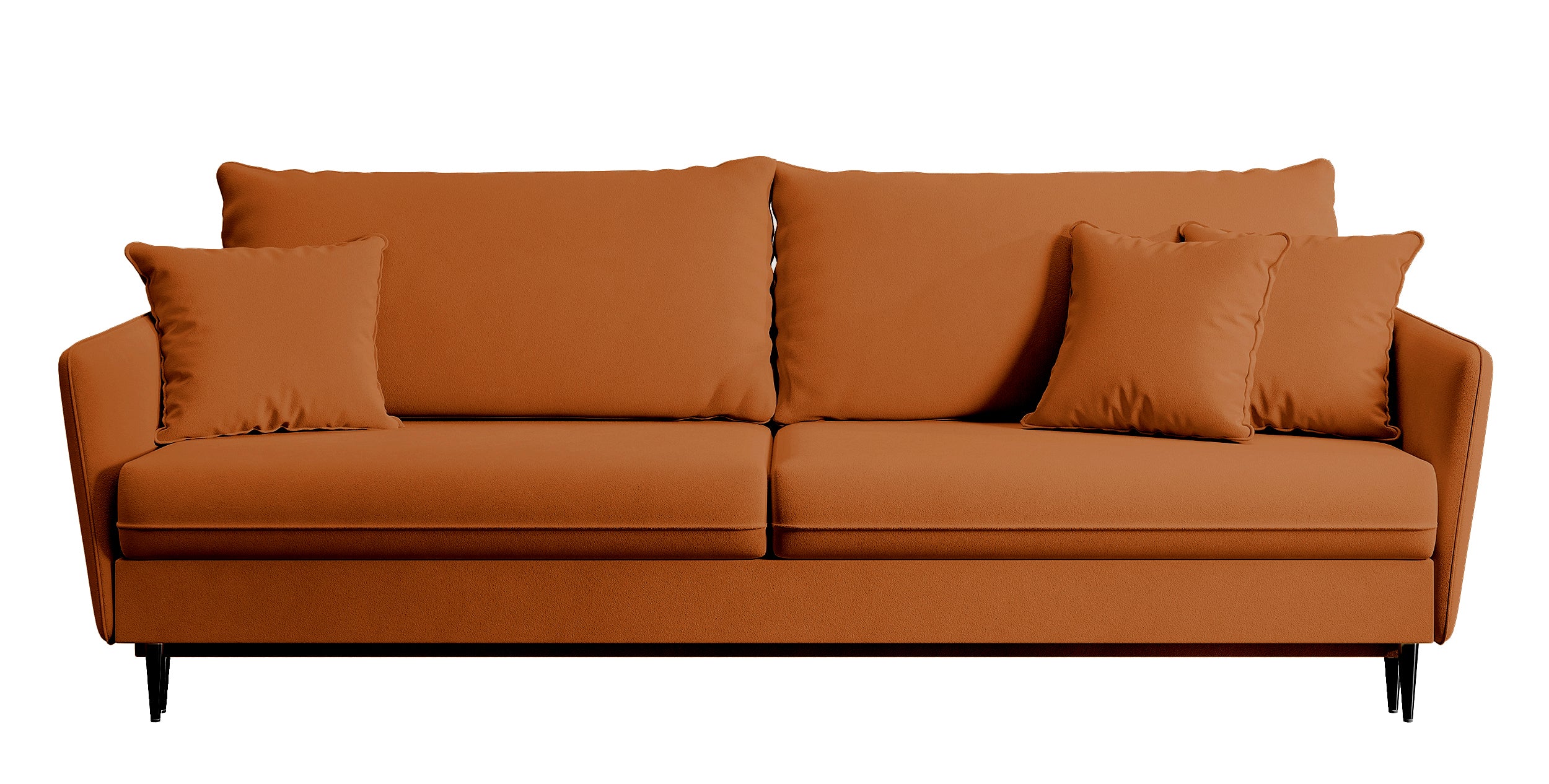 selsey-volio-3-sitzer-ausklapp-sofa-in-kupferfarbenem-samt-hydrophob-schwarze-be image 1