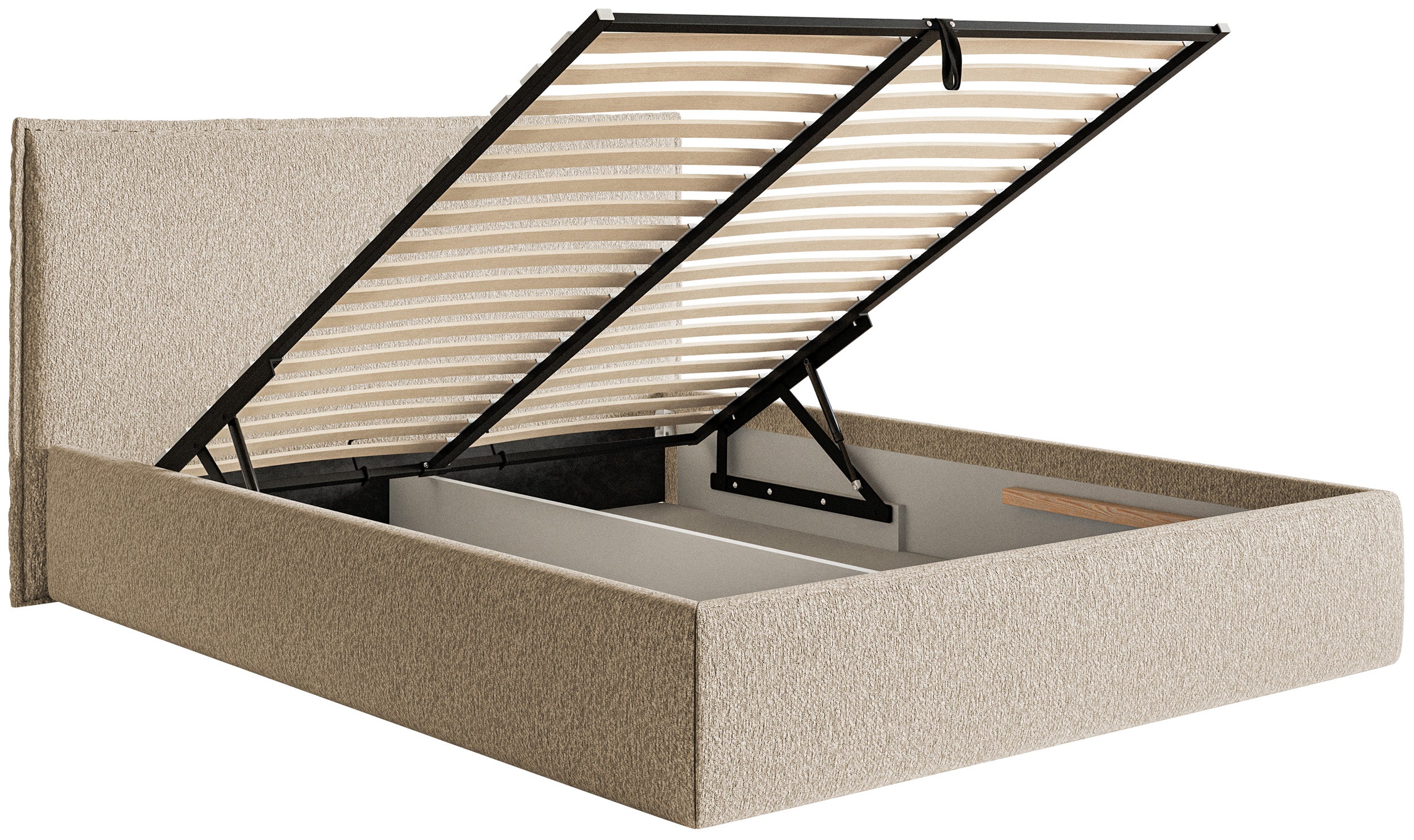 selsey-softie-slim-polsterbett-200x200-cm-mit-stauraum-hellbeige-chenille image 6