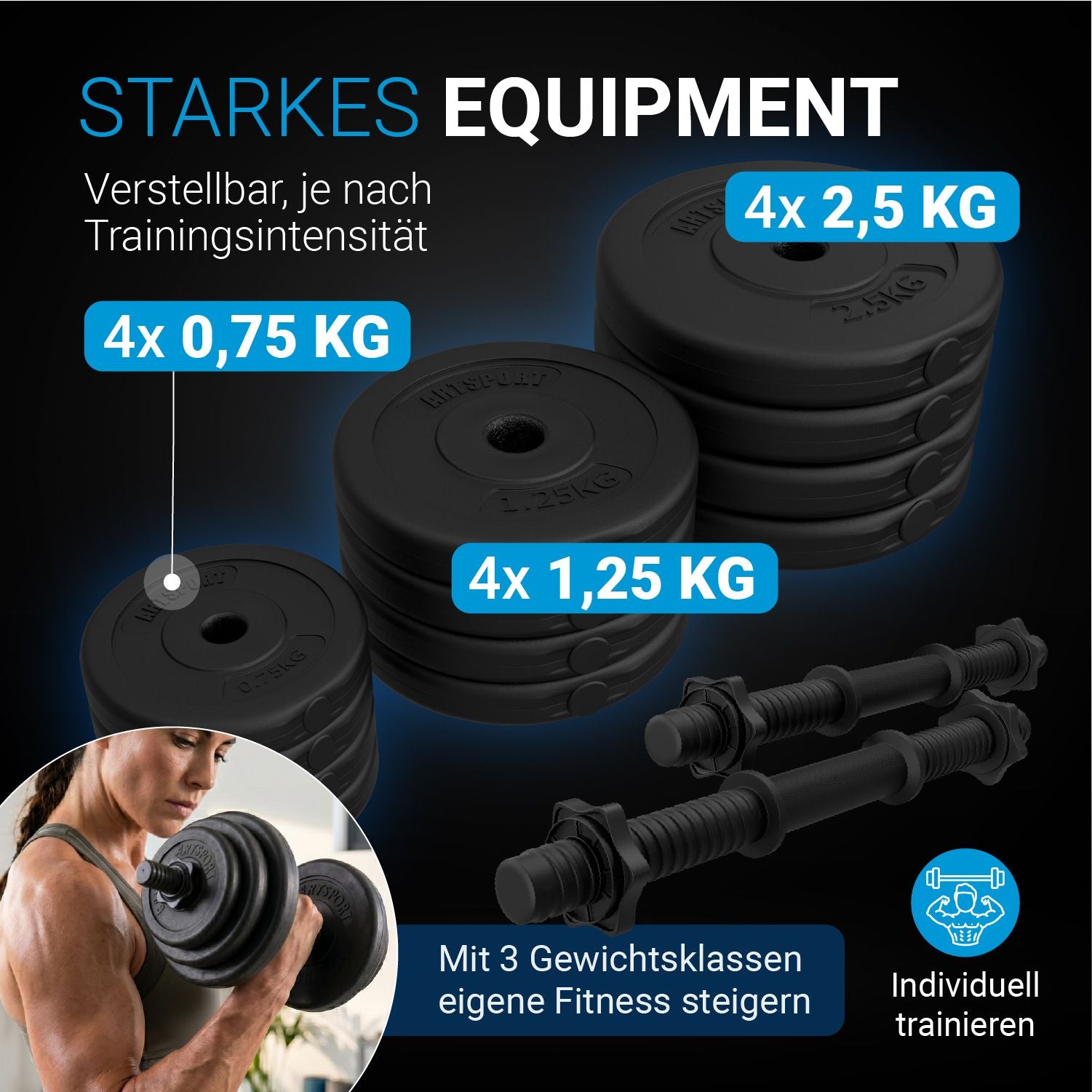 artsport-kurzhantelset-20-kg-2-hantelstangen-mit-12-gewichtsscheiben image 4