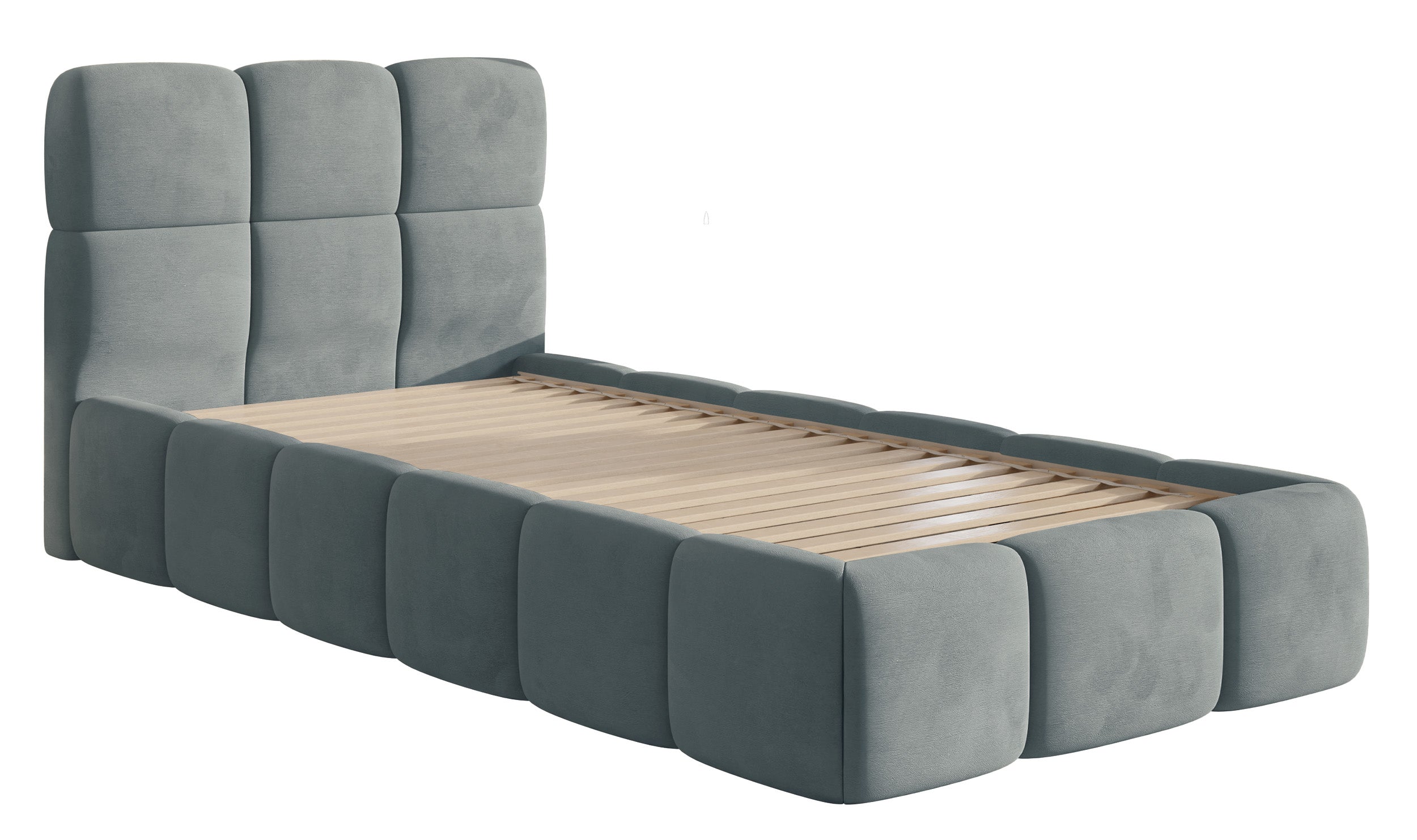 selsey-cloudy-polsterbett-90x200-cm-grauer-velours-wasserabweisend image 3
