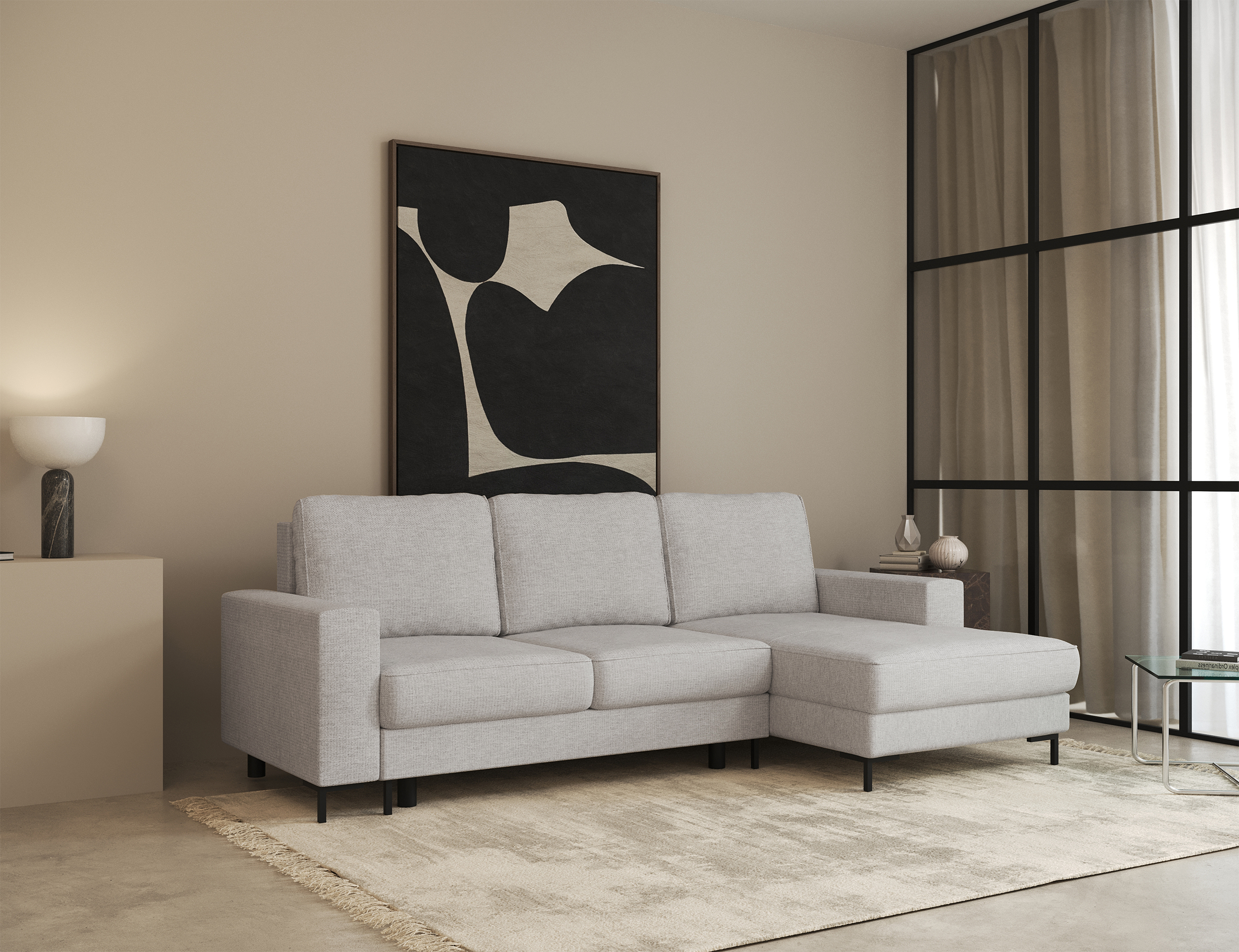 selsey-mokpeo-ecksofa-mit-schlaffunktion-l-form-rechts-hellbeige-chenille image 2