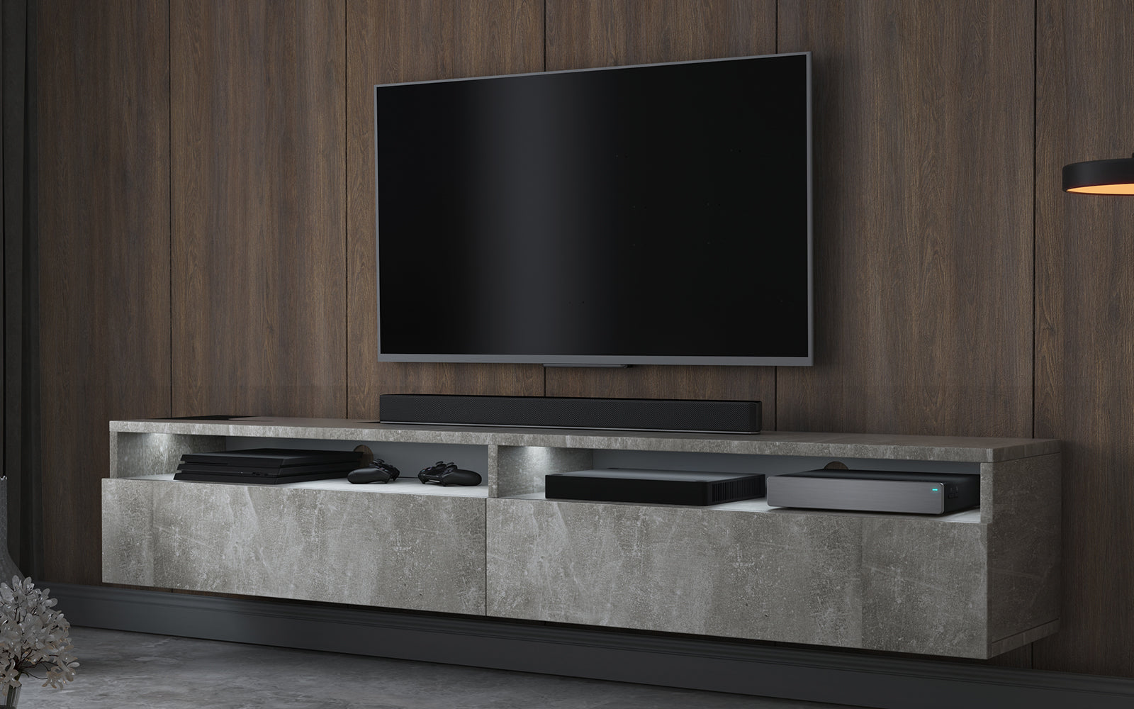 selsey-rednaw-tv-schrank-180-cm-beton-mit-beleuchtung image 2