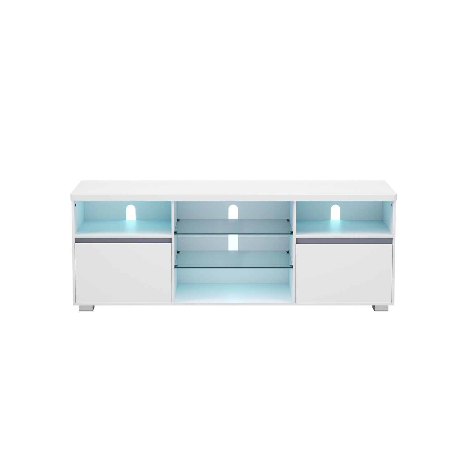 vasagle-tv-schrank-mit-offenen-ablagen-und-led-beleuchtung image 1