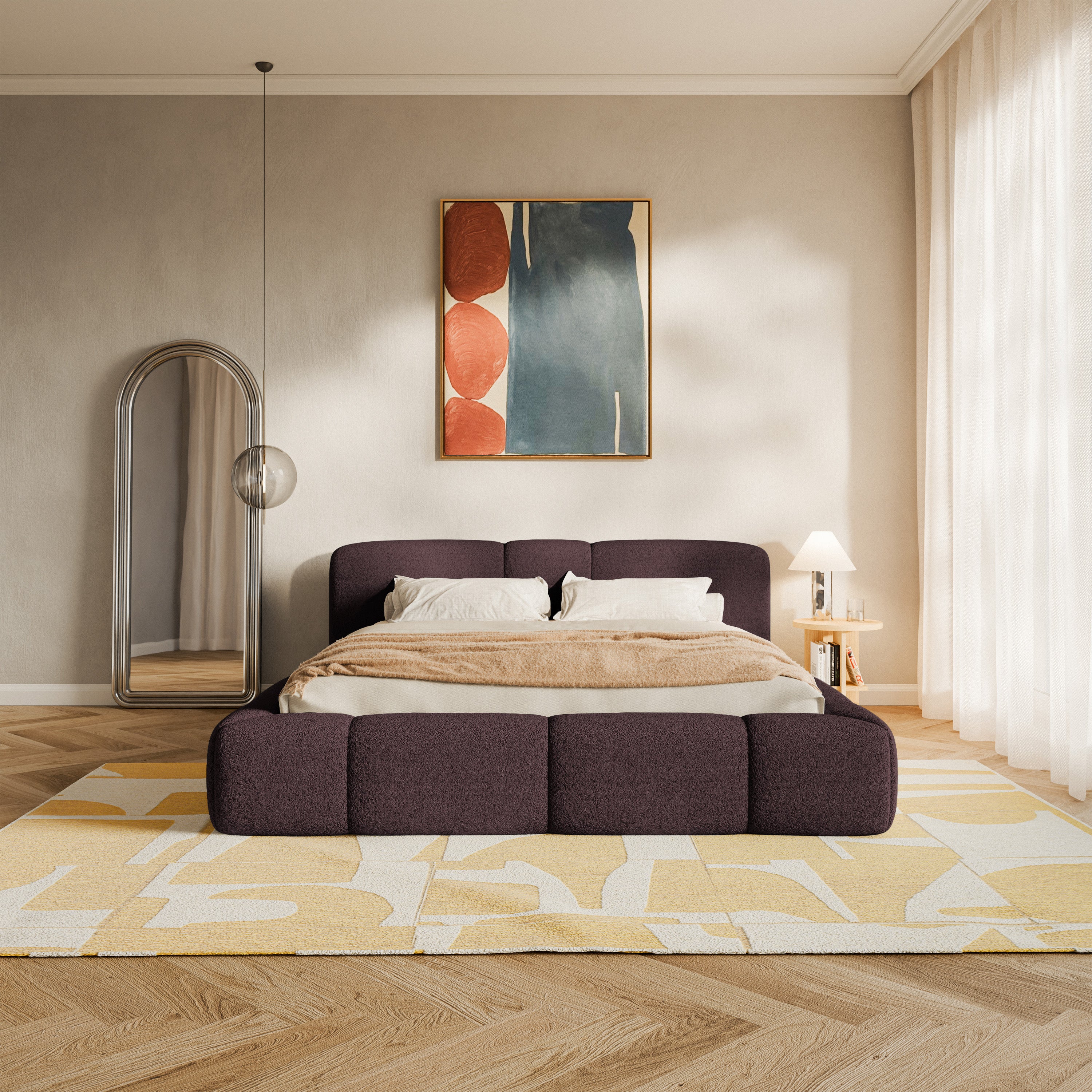selsey-bowia-polsterbett-140x200-cm-mit-stauraum-burgunderroter-samt image 3