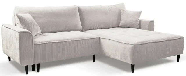 selsey-blues-ecksofa-l-form-rechts-mit-schlaffunktion-und-stauraum-hellbeige-cor image 1