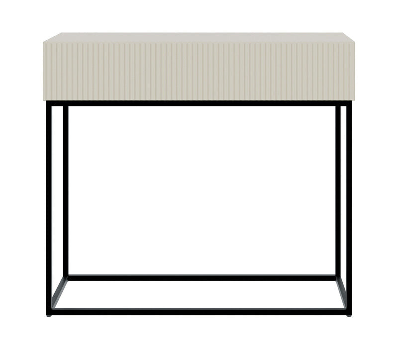 selsey-veldio-konsole-90-cm-mit-schublade-gefr-ste-front-grau-beige-mit-schwarze image 3