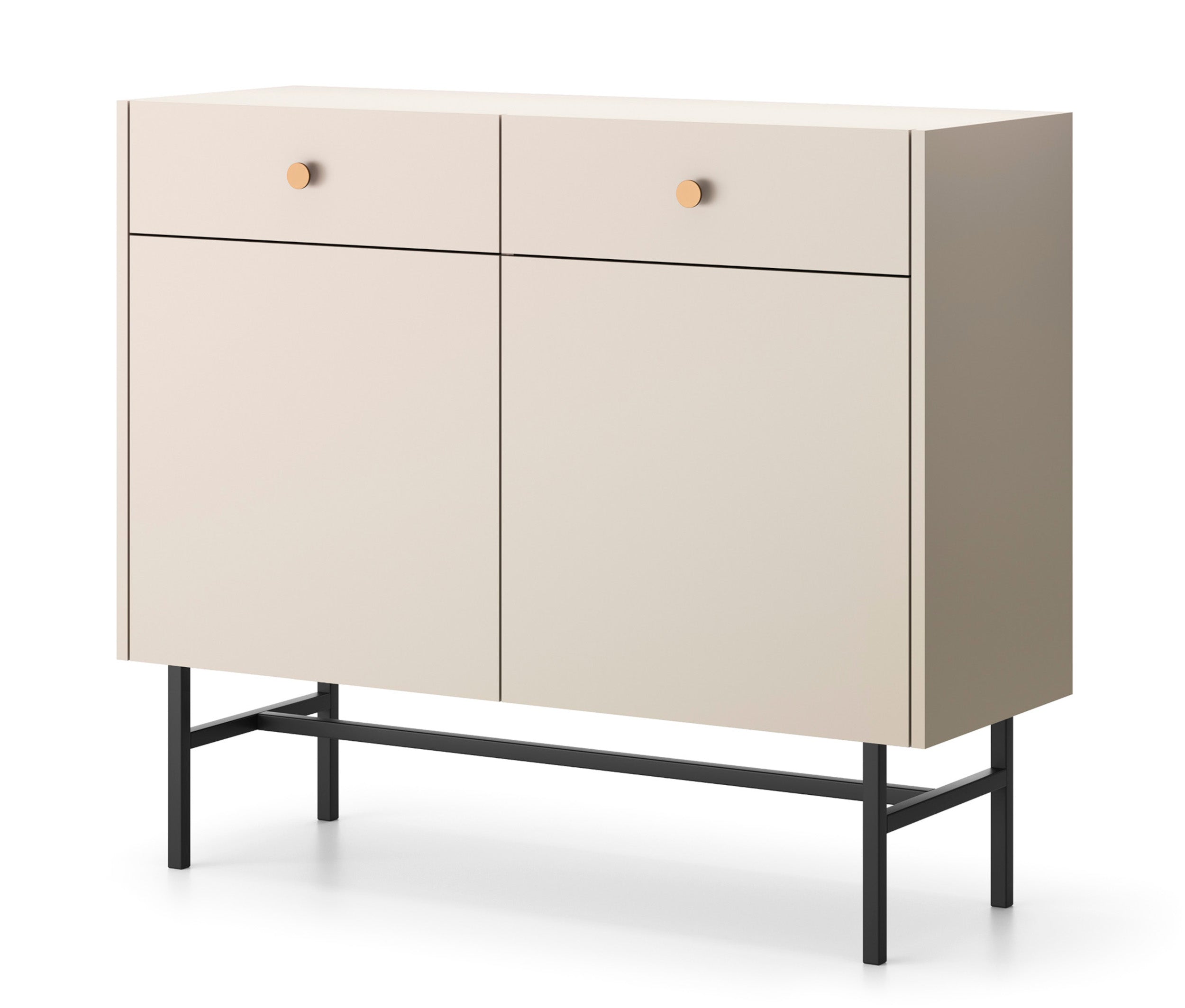 selsey-divenos-zweit-rige-kommode-mit-schubladen-104-cm-grau-beige image 1