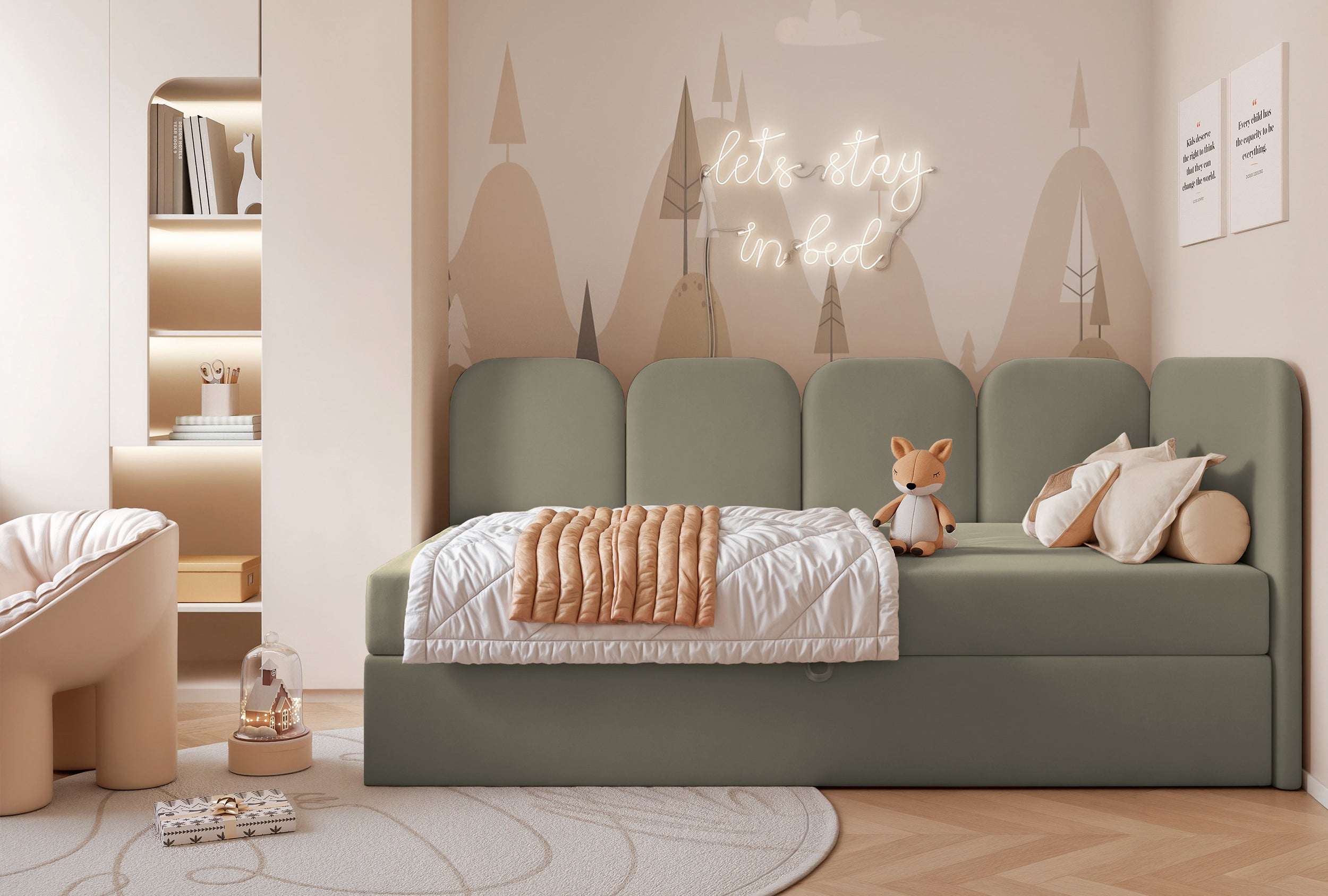 selsey-nubini-jugendbett-90x200-cm-rechtsseitig-mit-stauraum-salbeigr-ner-velour image 4