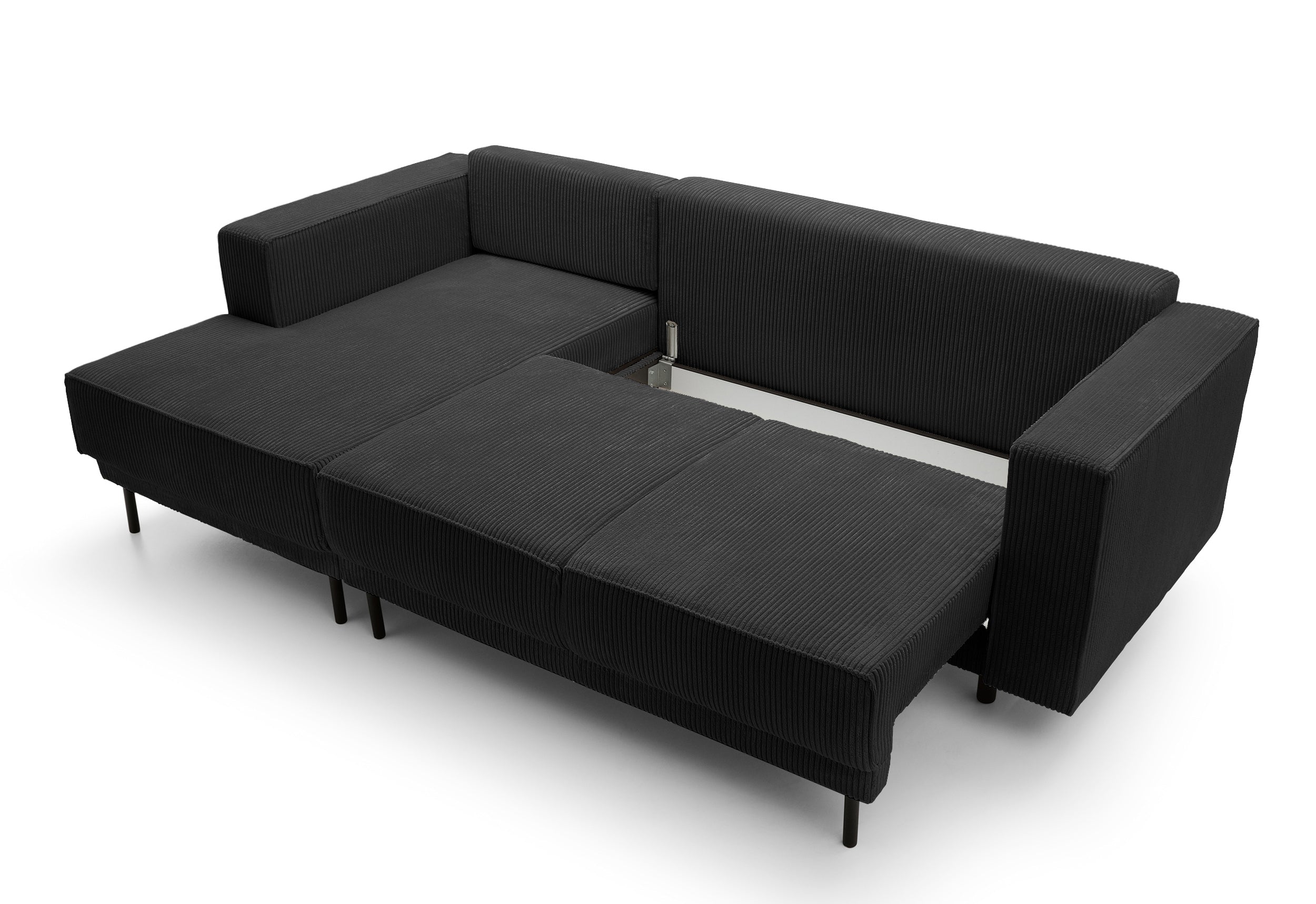 selsey-rodario-mini-ecksofa-l-f-rmig-links-mit-schlaffunktion-schwarz-cord image 6