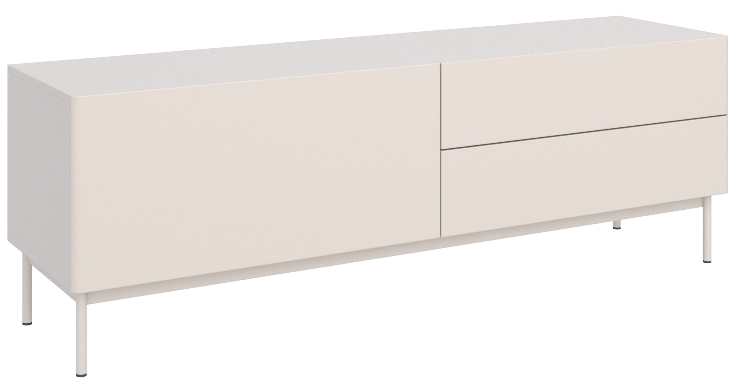 selsey-olio-tv-schrank-160-cm-mit-klappe-und-zwei-schubladen-kaschmir image 2