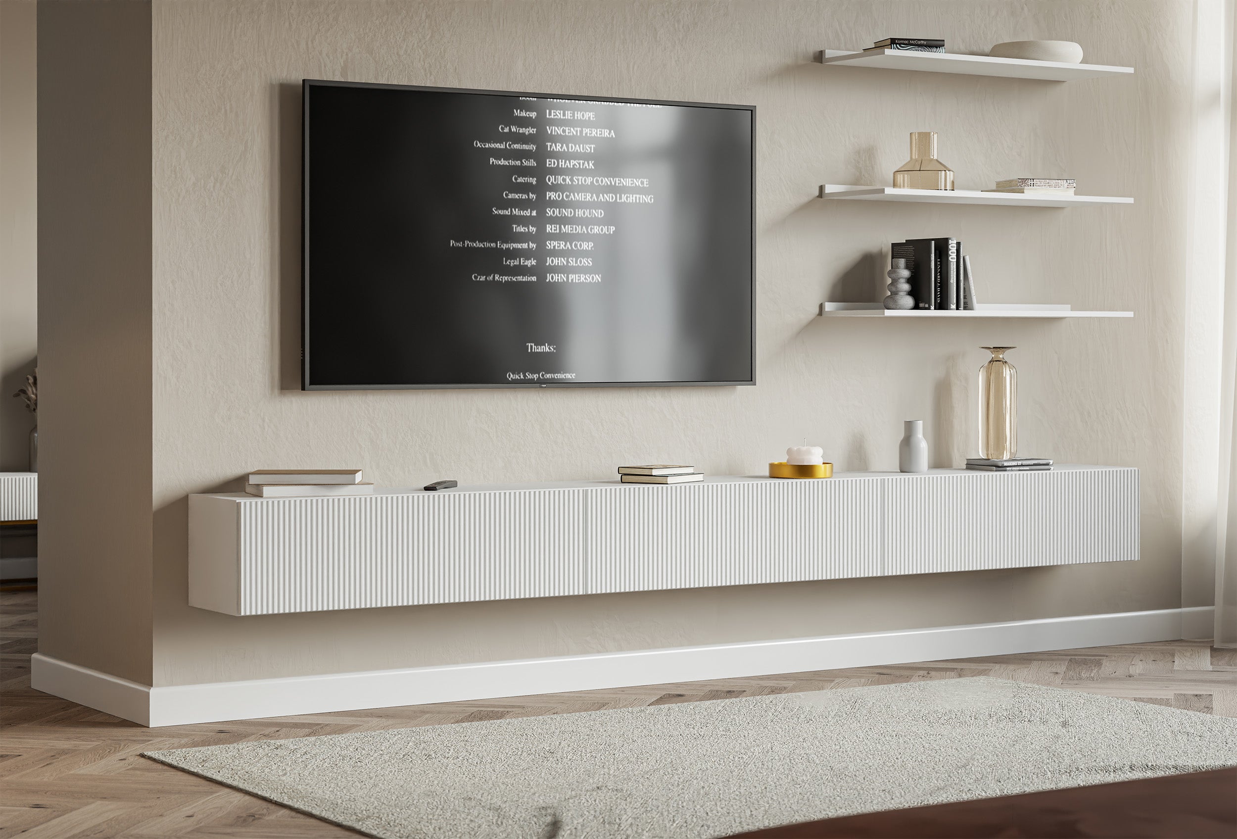selsey-veldio-h-ngender-tv-schrank-300-cm-dreit-rig-geriffelte-front-grau-beige image 6
