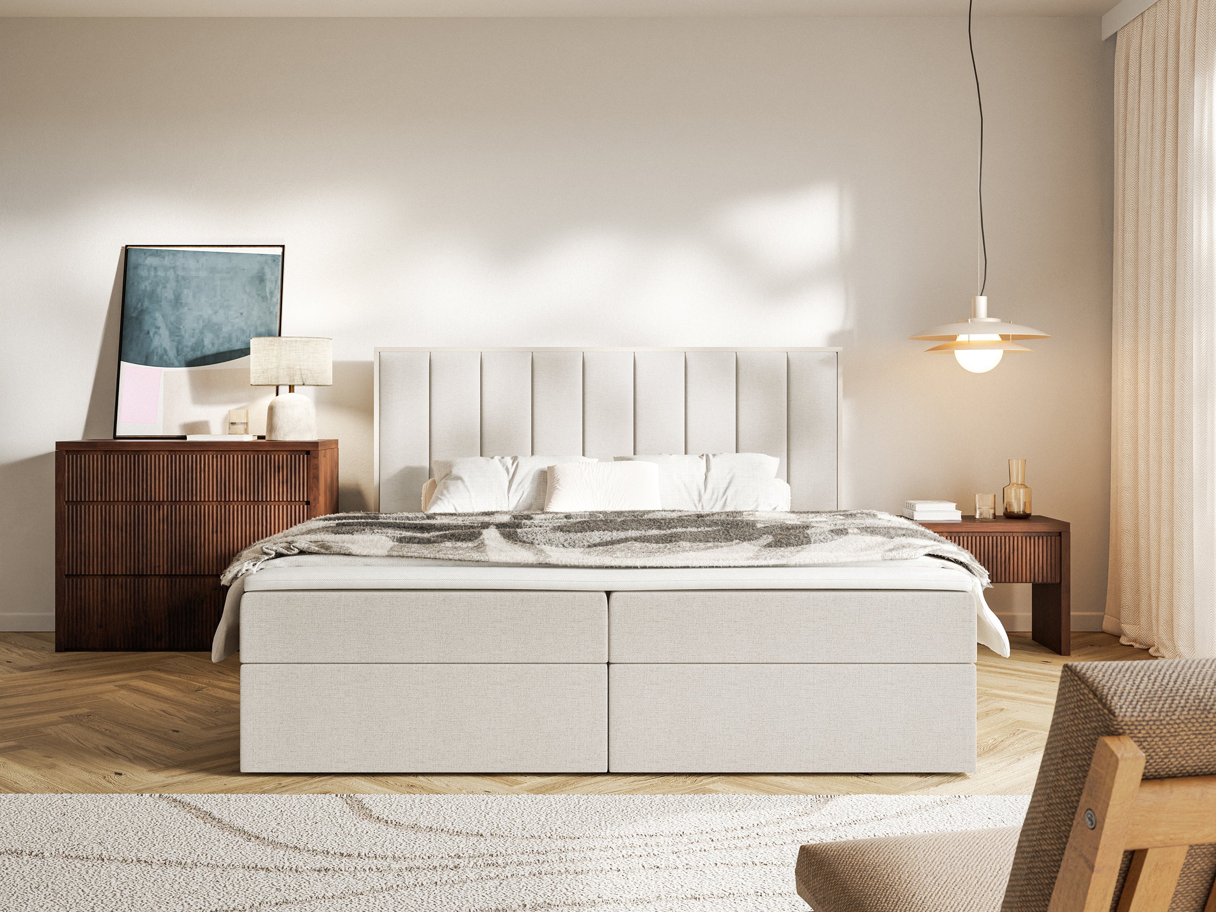 selsey-togents-kontinentalbett-140x200-cm-mit-stauraum-und-topper-hellbeiger-che image 3