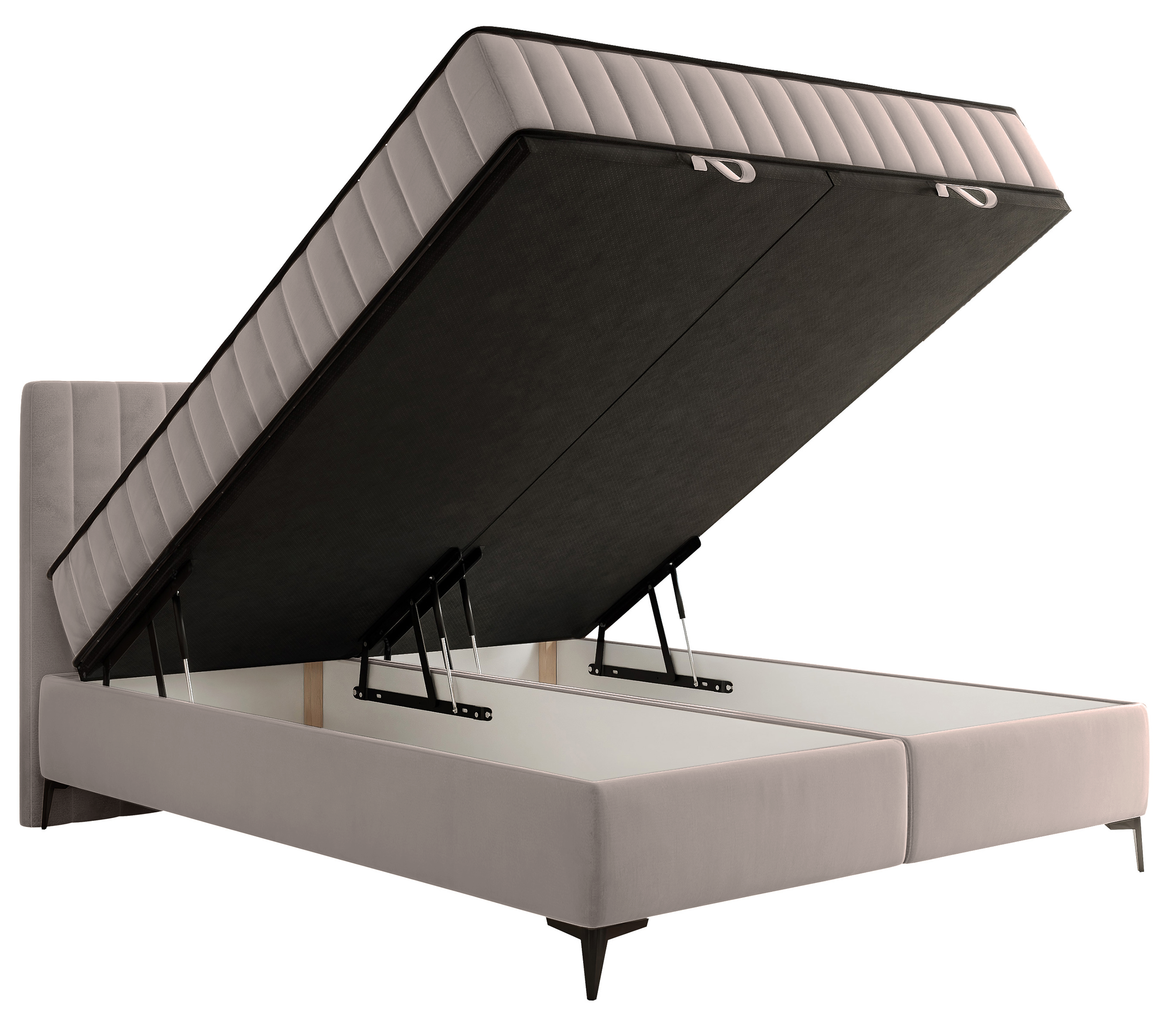 selsey-mufasso-kontinentalbett-160x200-cm-mit-stauraum-grau-beiger-samt image 6