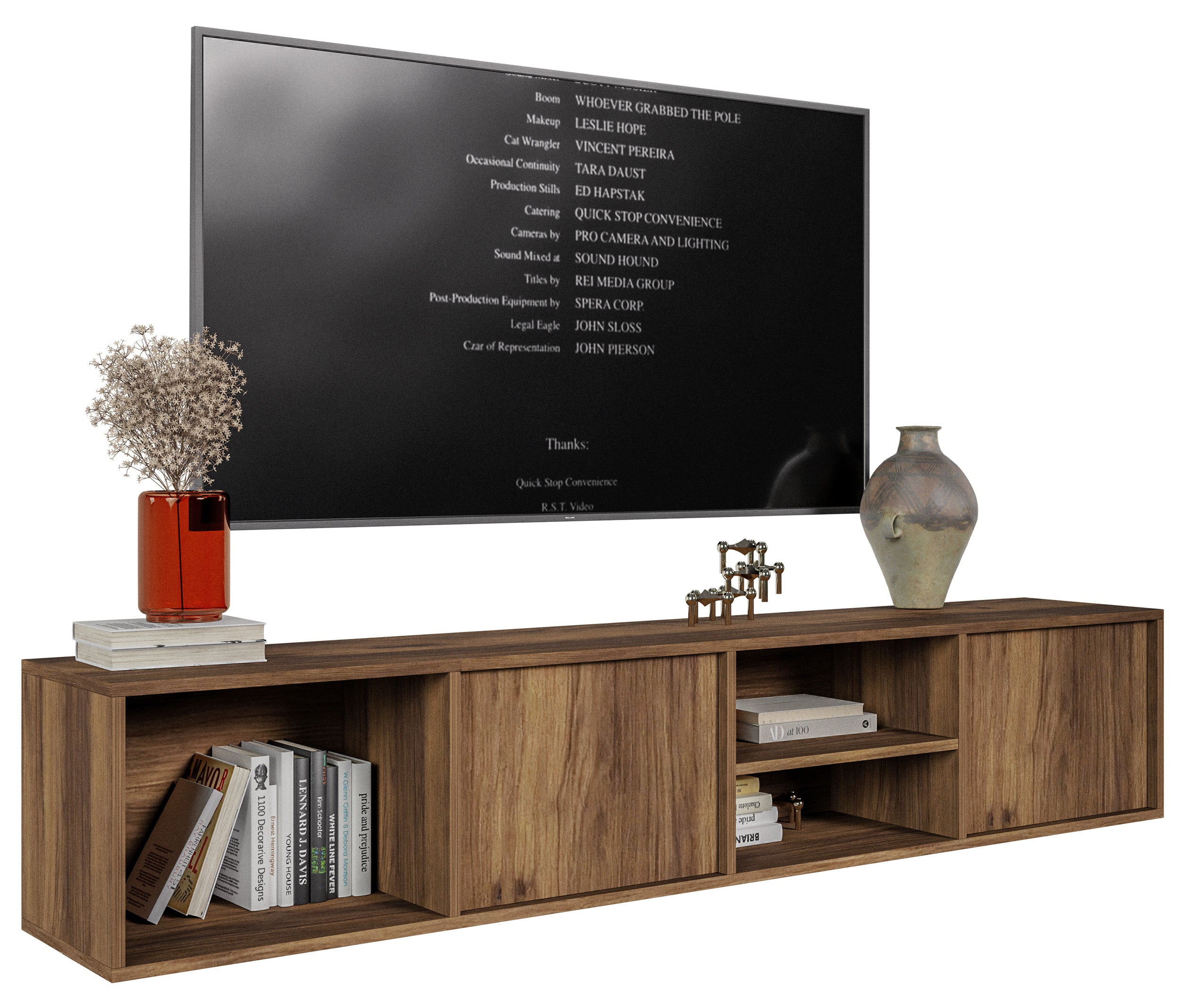 selsey-sanva-h-ngender-tv-schrank-200-cm-zweifl-gelig-mit-drei-f-chern-walnuss-w image 1