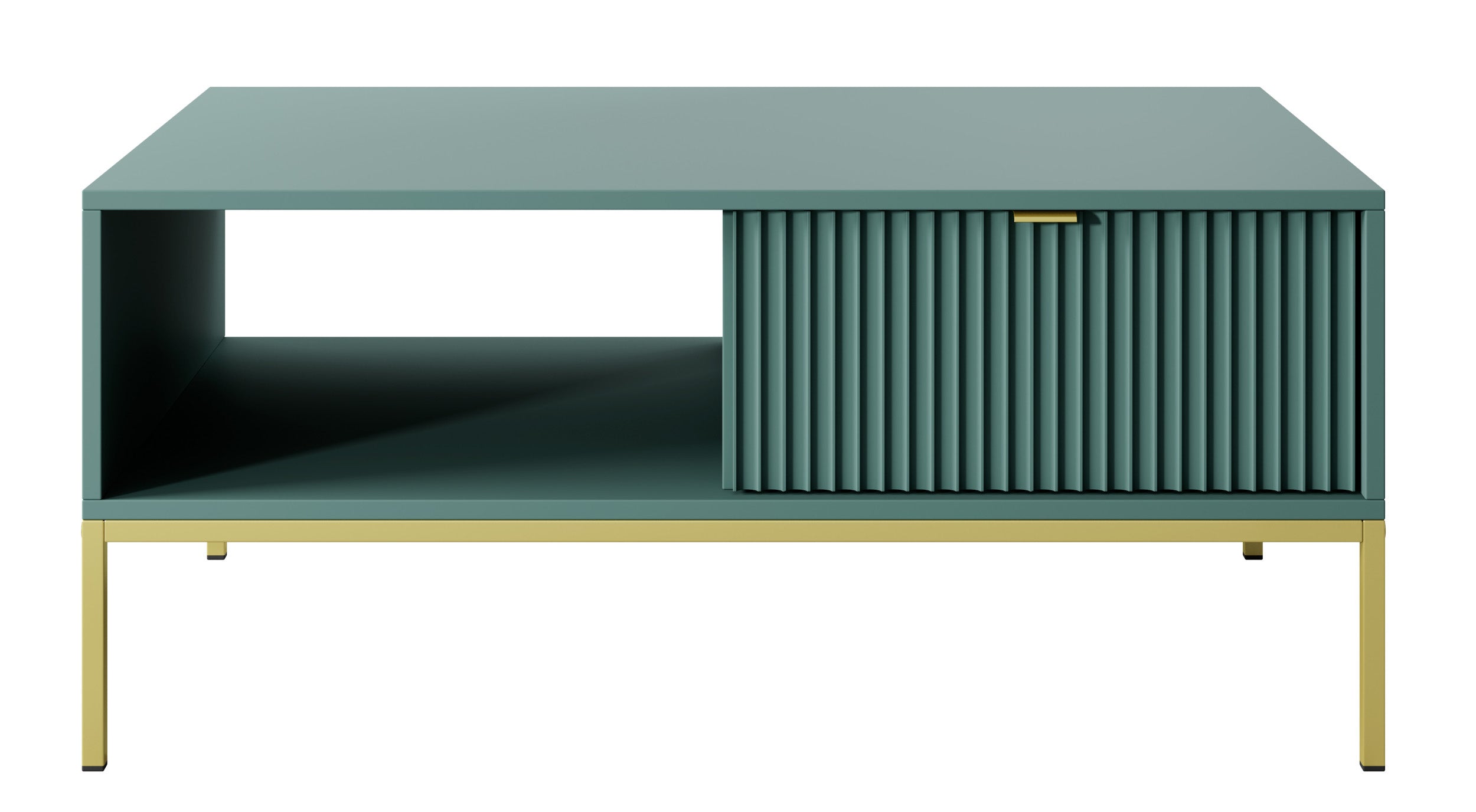 selsey-vellore-couchtisch-104x68-cm-gr-n-mit-geriffelter-front-und-goldenen-grif image 4