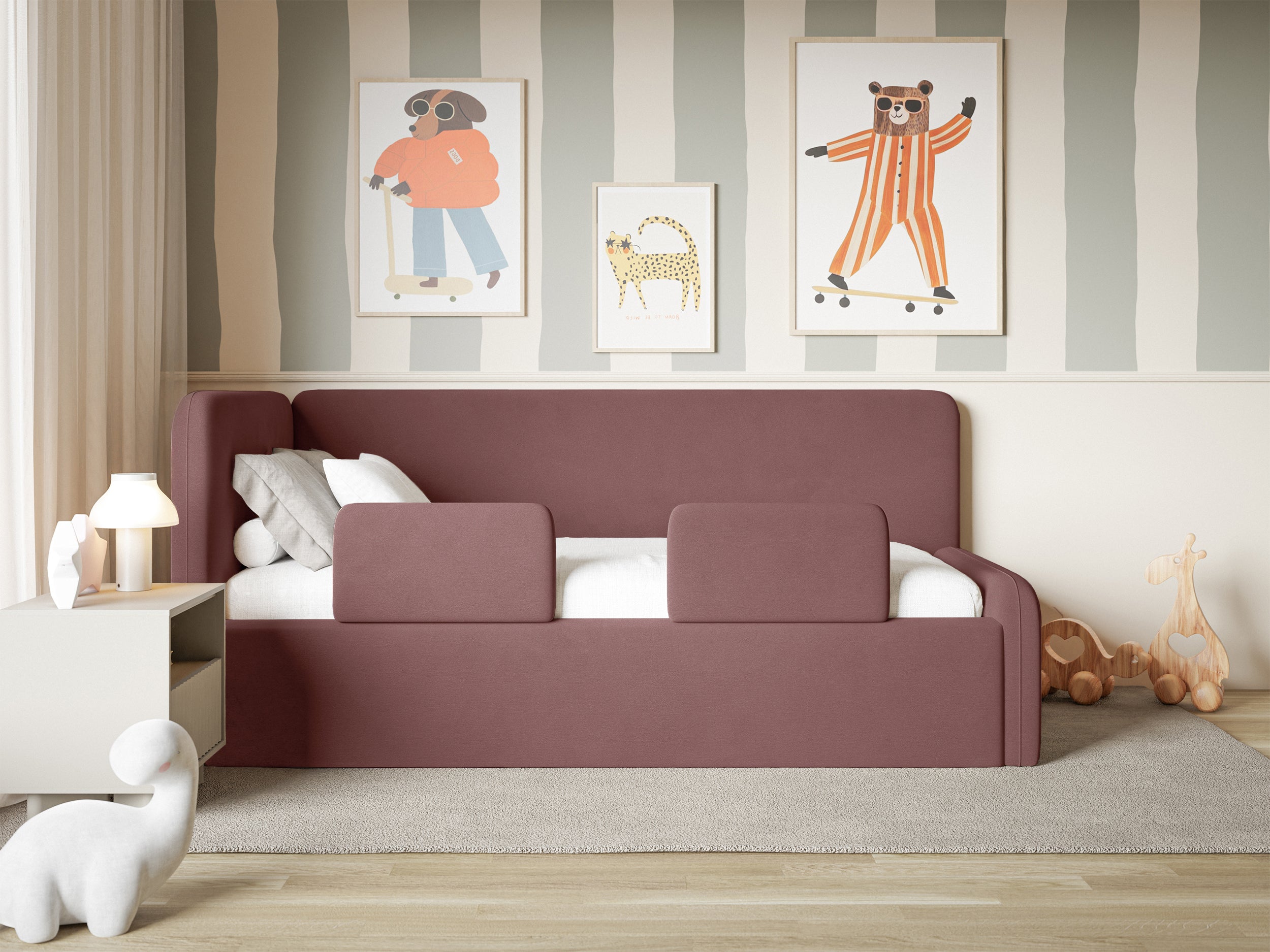 selsey-fanklo-jugendbett-90x200-cm-linksseitig-mit-stauraum-rosa-velours image 4