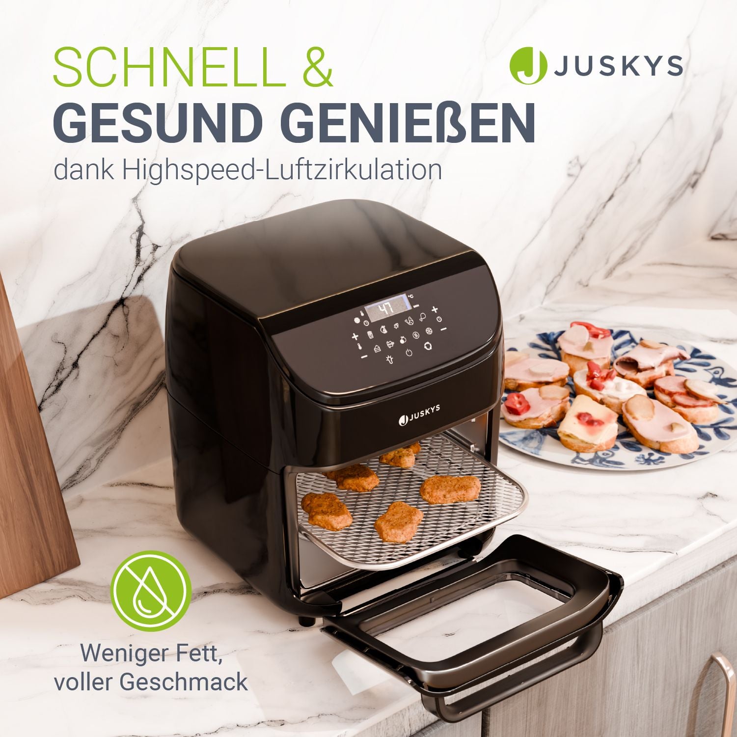 juskys-hei-luftfritteuse-12l-mit-10-programmen-schwarz-display image 2