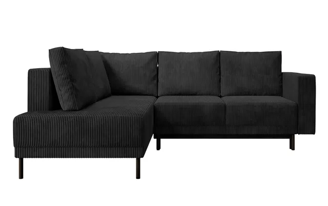 selsey-rodario-ecksofa-links-mit-schlaffunktion-und-bettkasten-schwarz-cord image 1