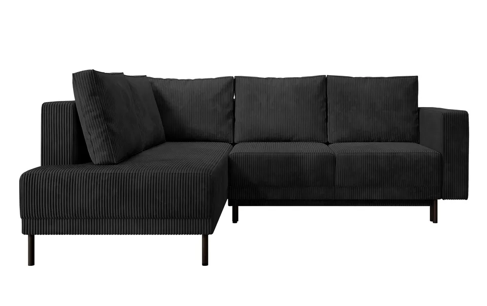 selsey-rodario-ecksofa-links-mit-schlaffunktion-und-bettkasten-schwarz-cord image 1