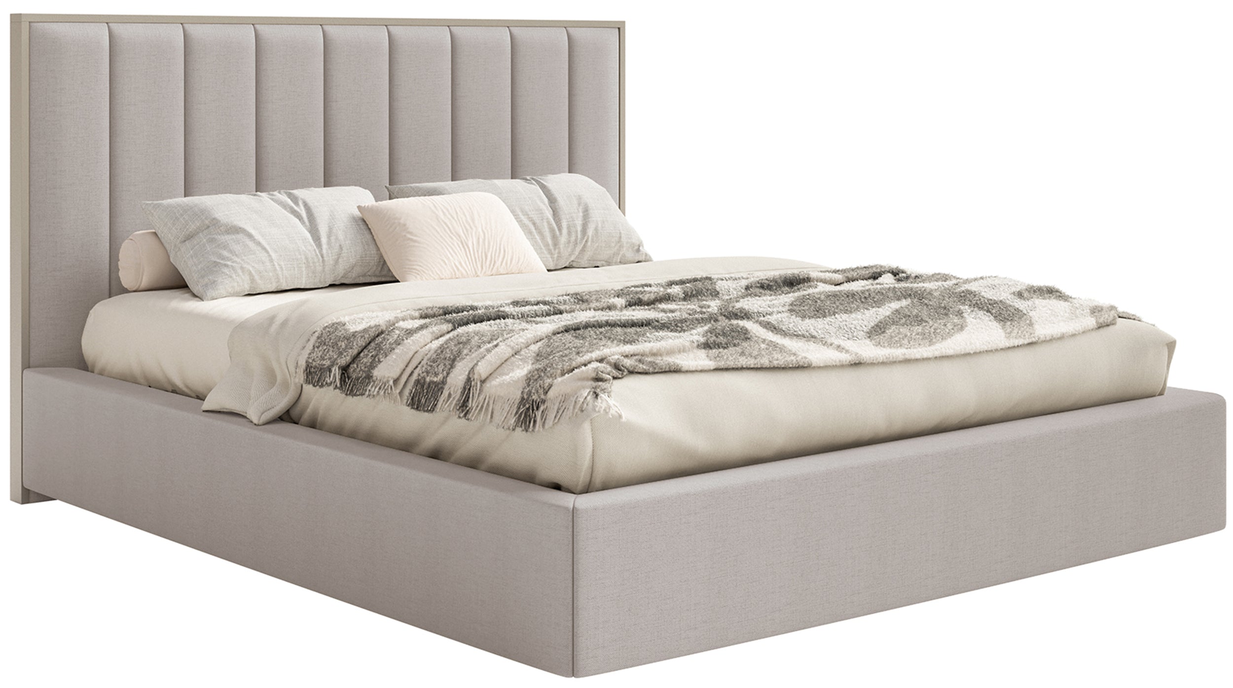 selsey-togents-bett-140x200-cm-mit-led-grau-beige-hydrophobe-chenille image 1