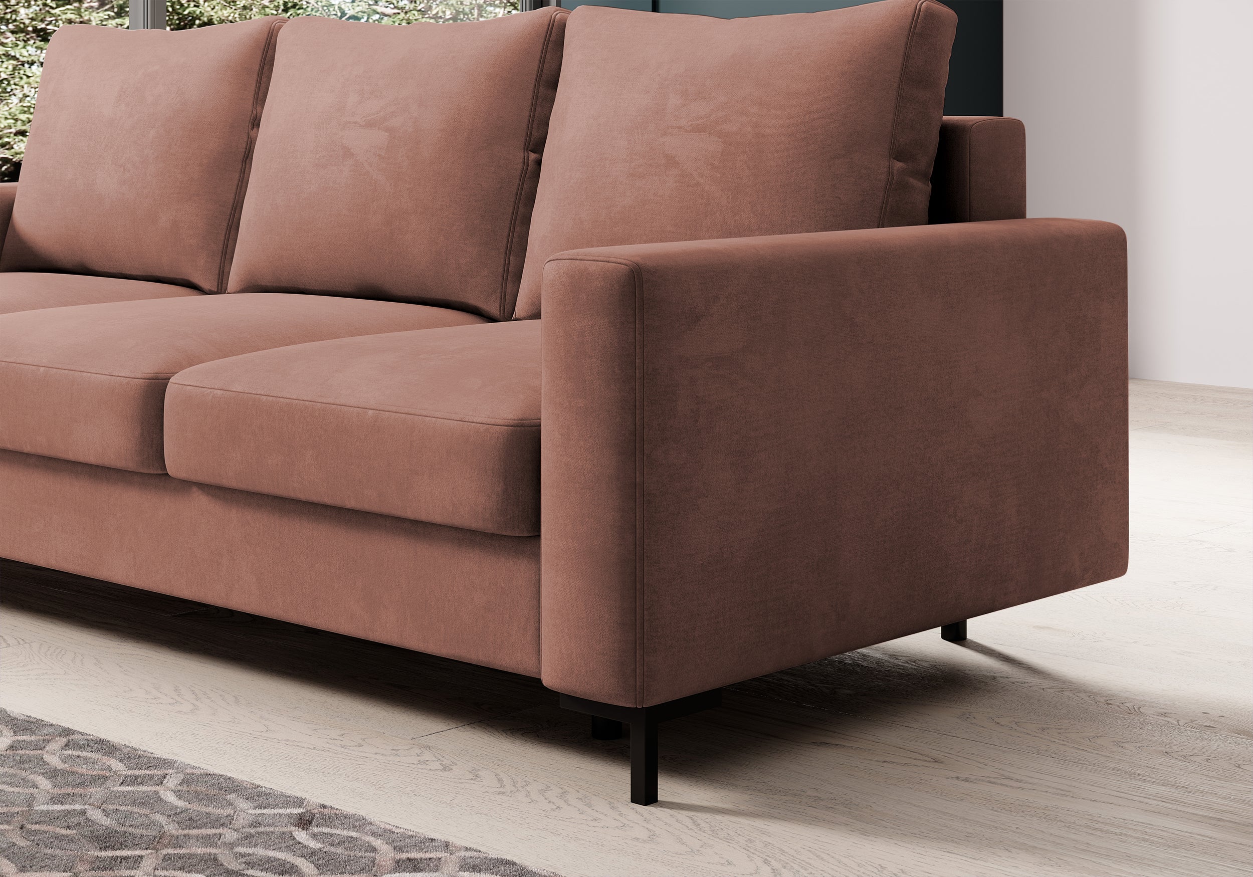 selsey-mokpeo-3-sitzer-schlafsofa-mit-stauraum-rosa-velours image 4