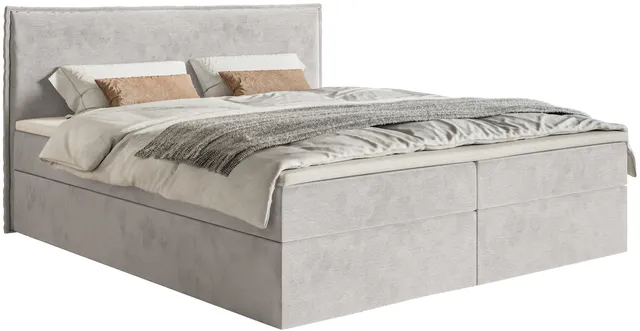selsey-softie-kontinentalbett-180x200-cm-mit-stauraum-und-topper-hellgrau-velour image 1