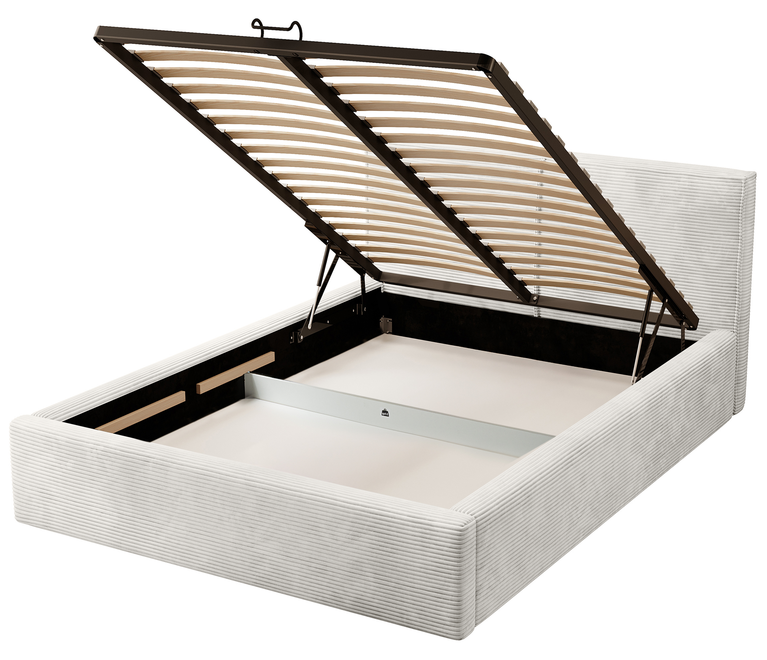 selsey-farese-gepolstertes-bett-180x200-cm-mit-stauraum-gasdruckfeder-grau-beige image 8