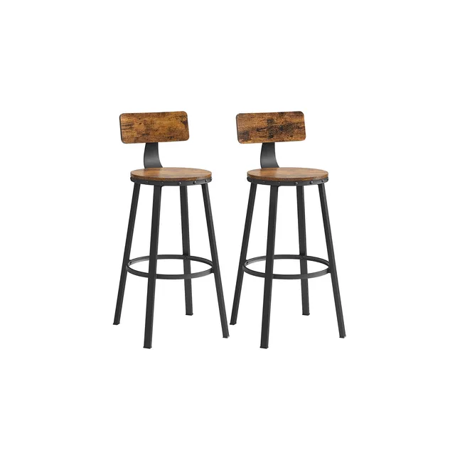 vasagle-barhocker-2er-set-im-industrie-design-mit-r-ckenlehne image 1
