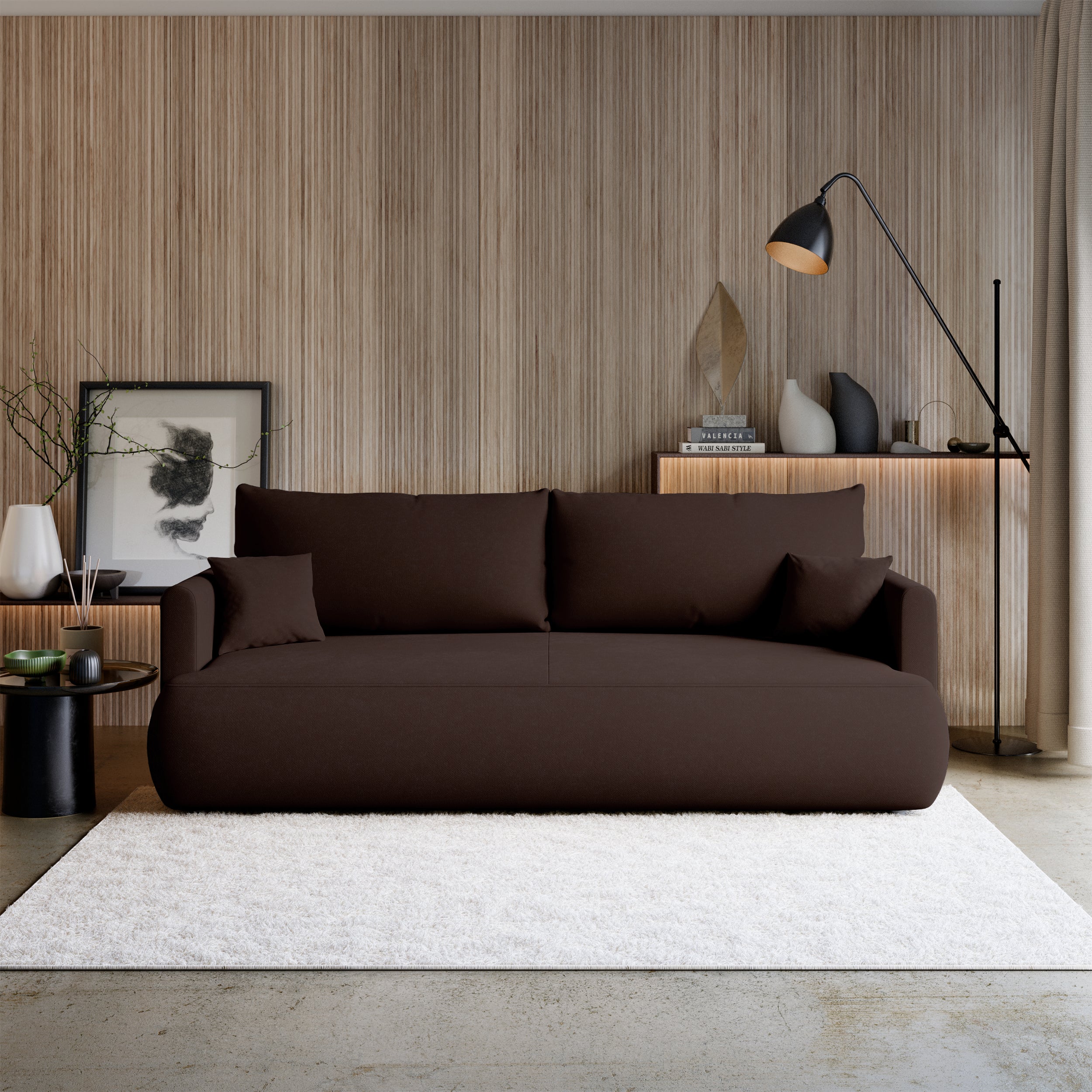 selsey-ovo-mini-dreisitziges-schlafsofa-brauner-chenille-mit-stauraum image 2