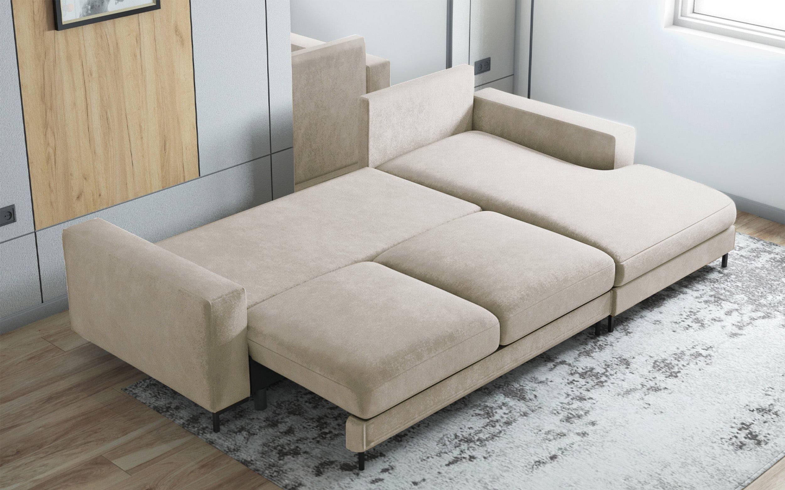 selsey-mokpeo-ecksofa-rechts-hellbeige-pflegeleicht-mit-schlaffunktion image 3