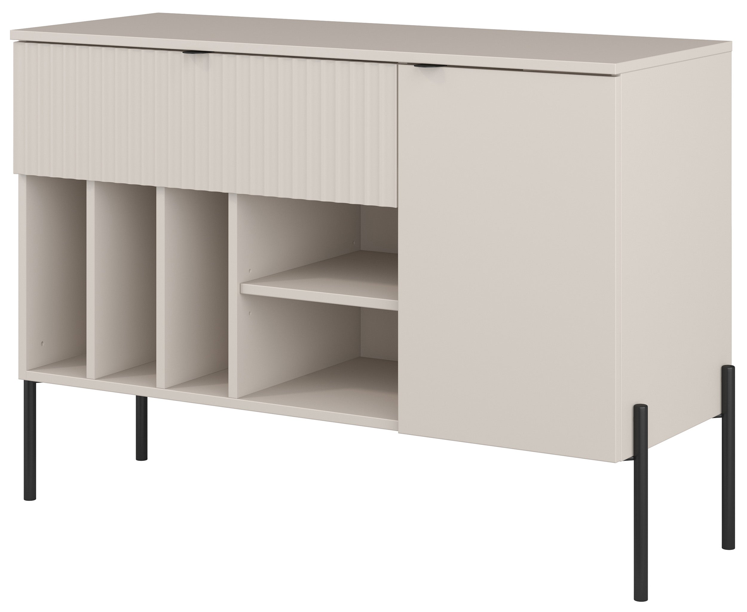 selsey-ore-einfl-gelige-kommode-105-cm-kaschmir-mit-schublade-rillfront image 8