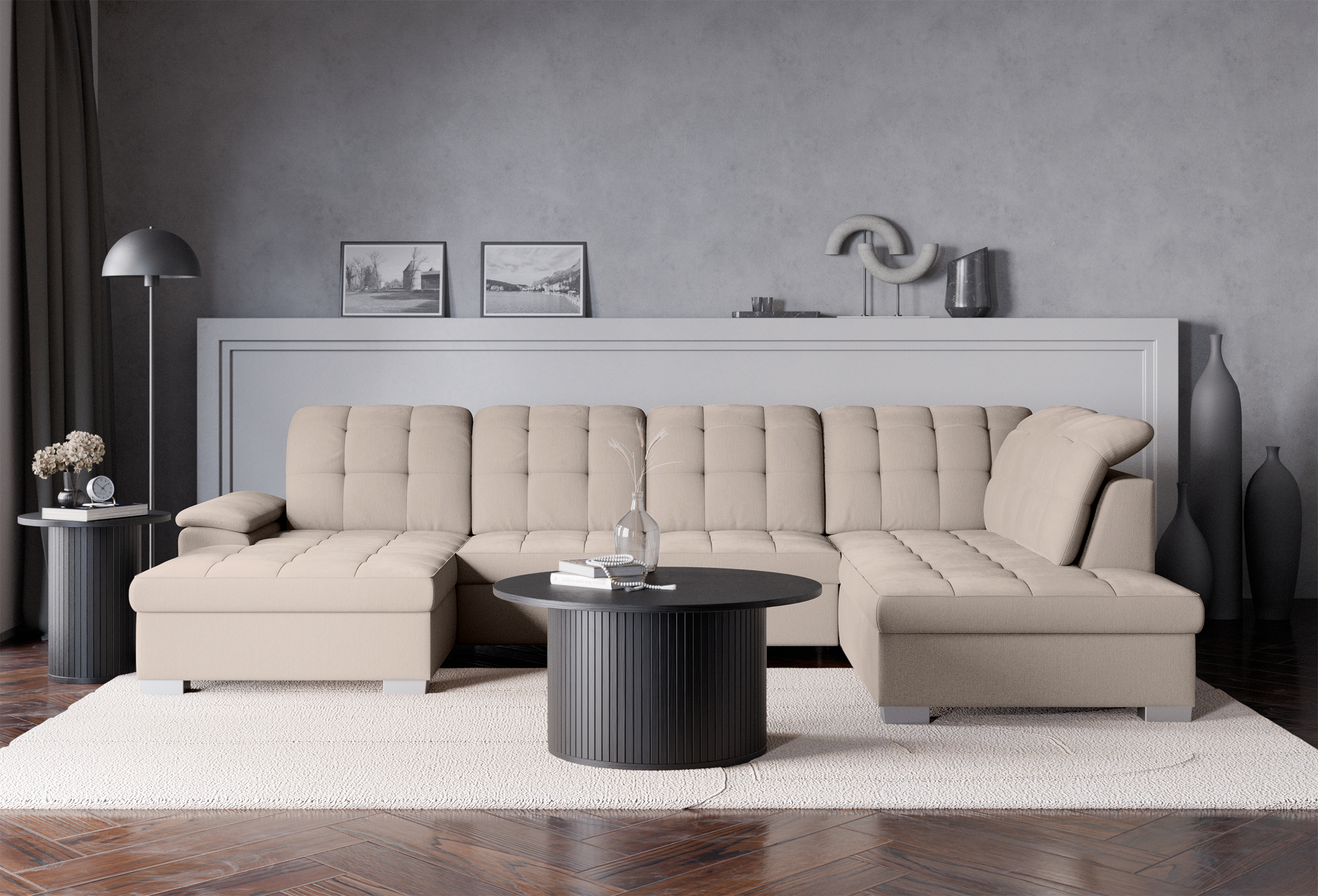 selsey-ecksofa-jamaal-u-f-rmig-linksseitig-mit-schlaffunktion-stauraum-beige-gef image 2
