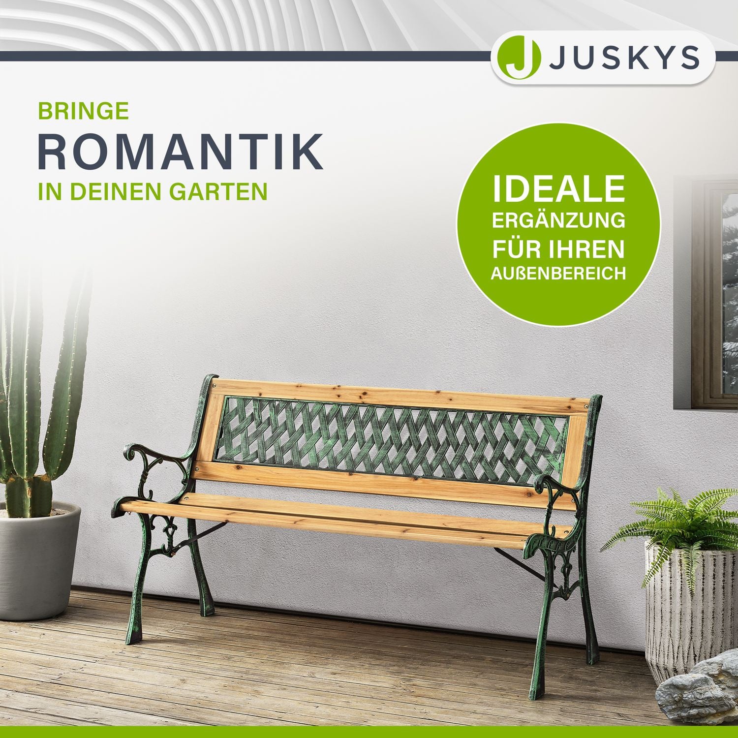 juskys-gartenbank-pisa-vintage-holzbank-mit-gusseisen-f-r-2-personen image 4