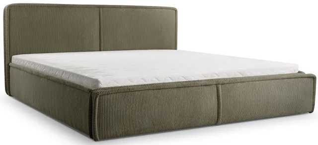 selsey-cordo-gepolstertes-bett-160x200-cm-mit-stauraum-olivgr-ner-cord image 1