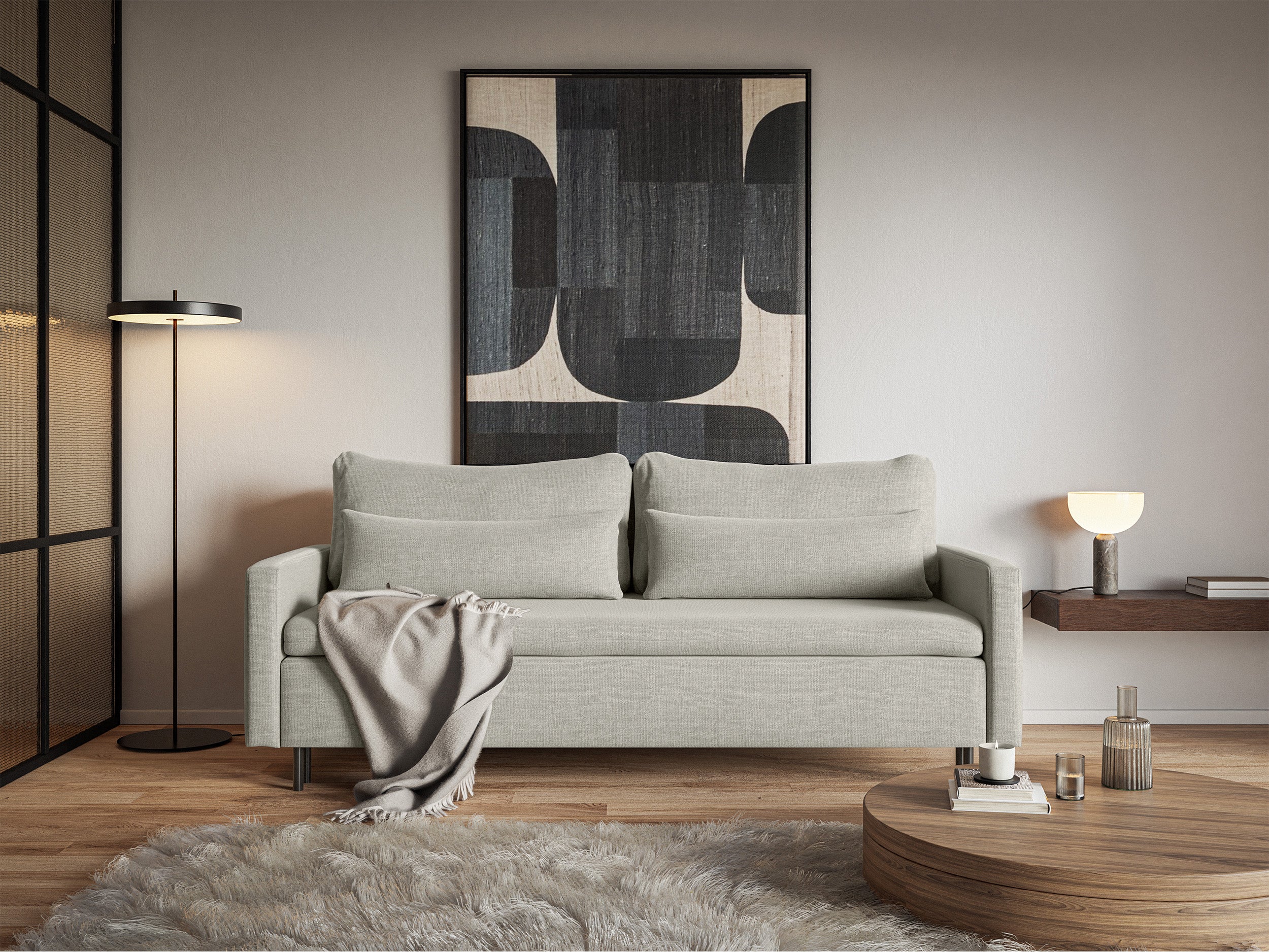 selsey-umpro-dreisitzer-schlafsofa-mit-bettkasten-grau-beige-chenille image 2