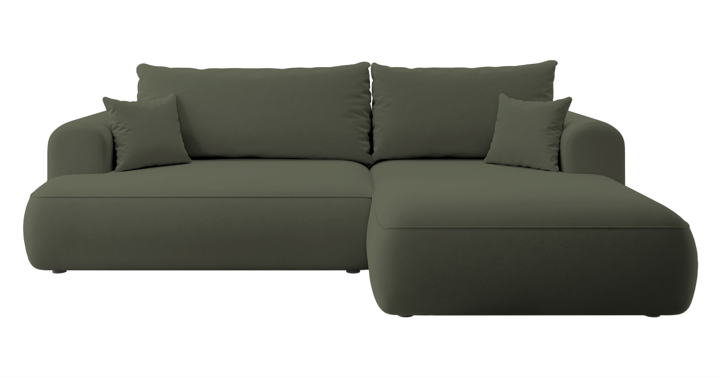 selsey-ovo-ecksofa-mit-schlaffunktion-rechtsseitig-l-f-rmig-olivgr-ner-samt-mit- image 1
