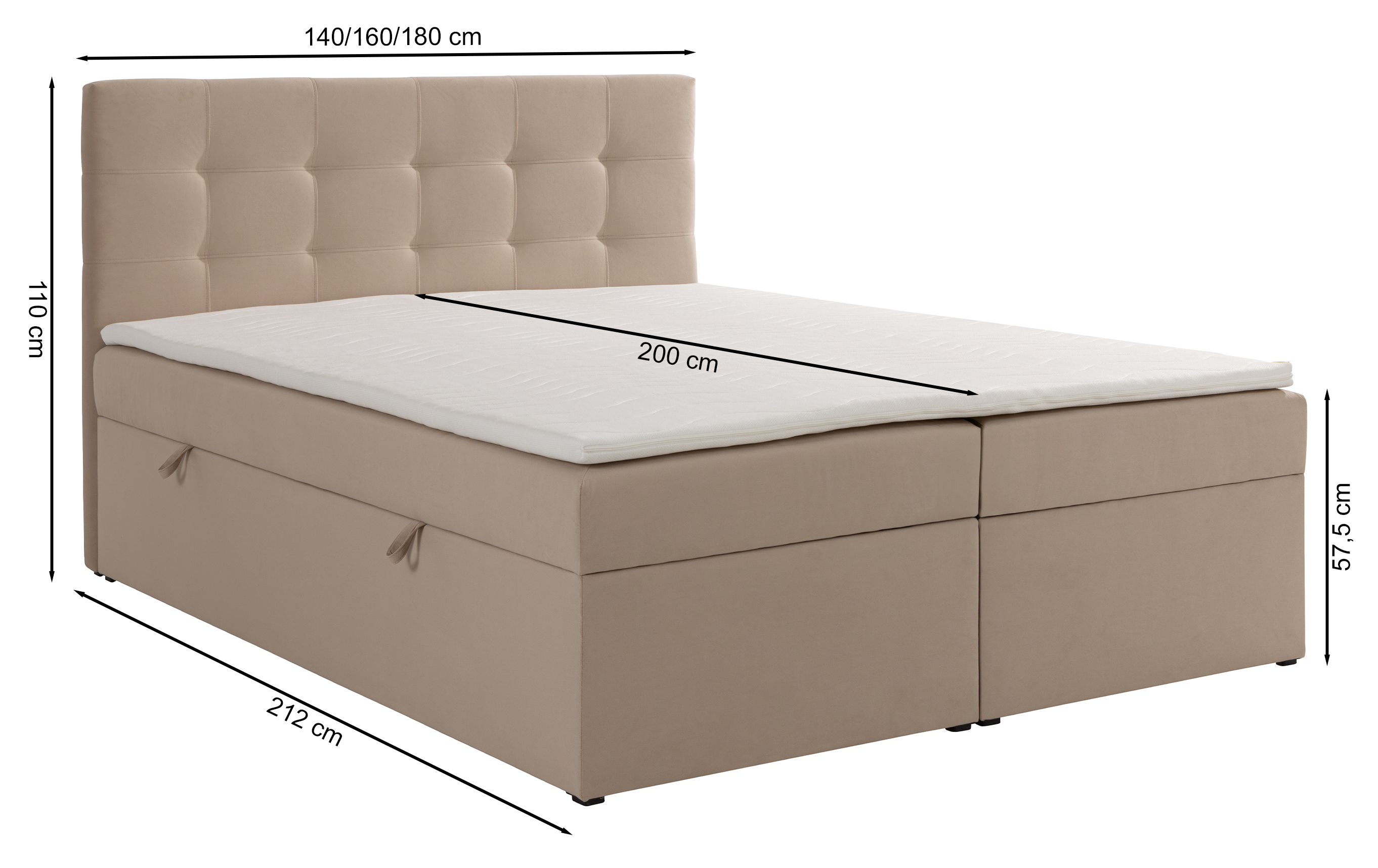 selsey-ronneo-kontinentalbett-180x200-cm-mit-stauraum-und-topper-gr-ner-samt image 6