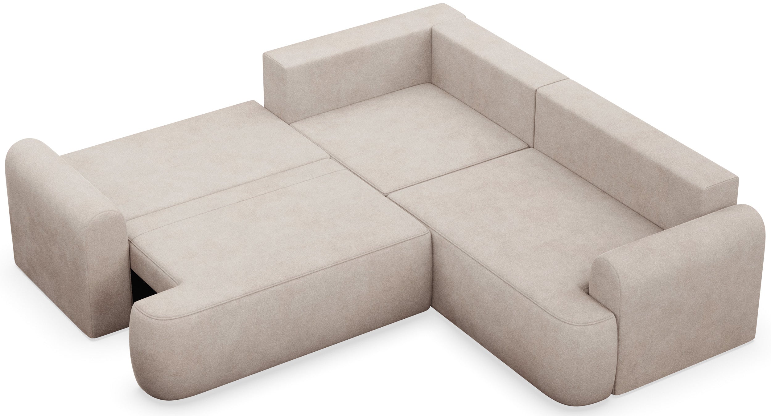 selsey-ovo-ecksofa-mit-schlaffunktion-l-f-rmig-universal-beige-samt-pflegeleicht image 3