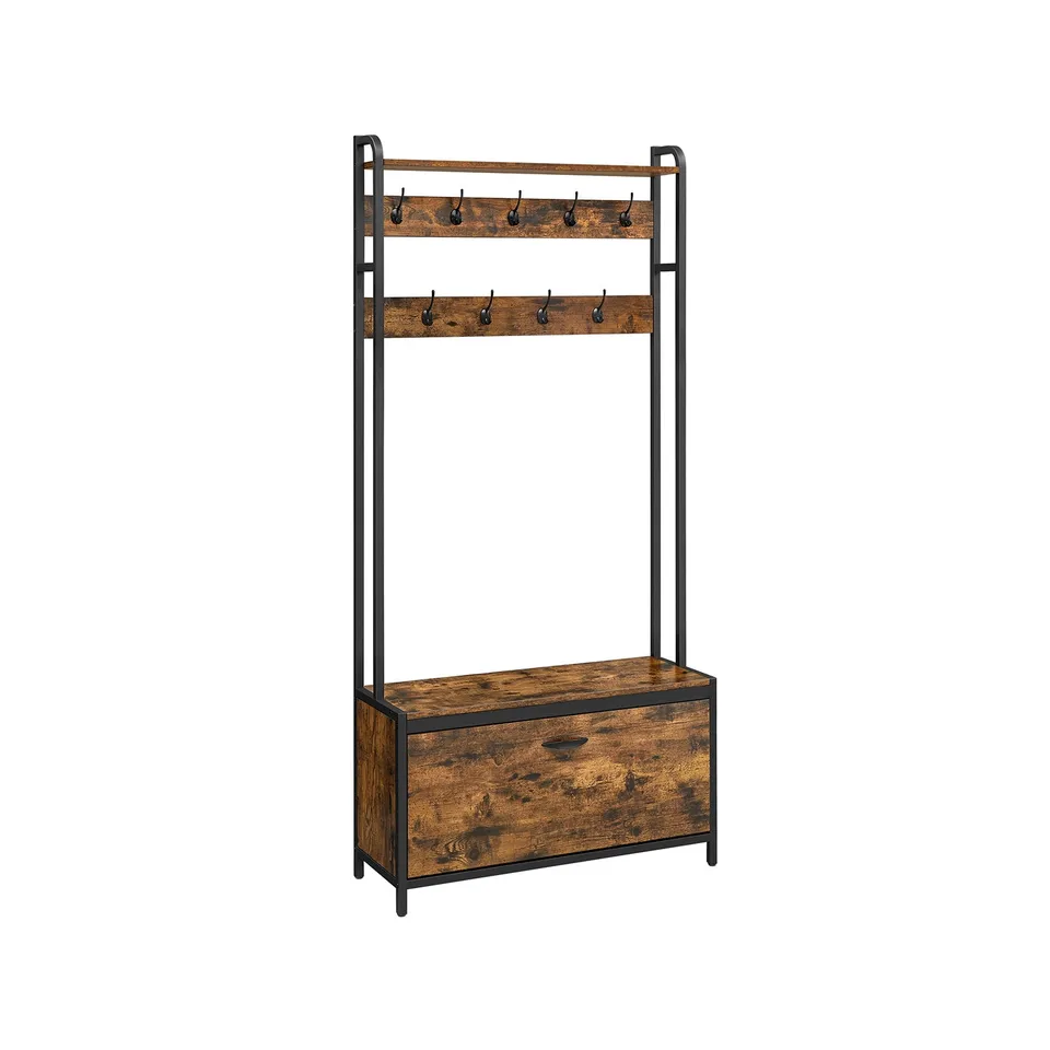 vasagle-alinru-garderobenst-nder-mit-schuhschrank-und-sitzbank-85-cm image 1