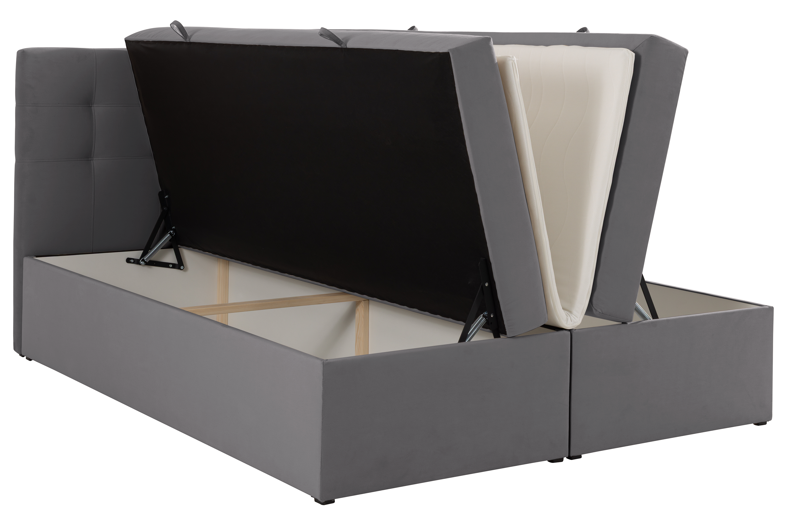 selsey-ronneo-kontinentalbett-160x200-cm-mit-stauraum-und-topper-aschgrauer-samt image 4